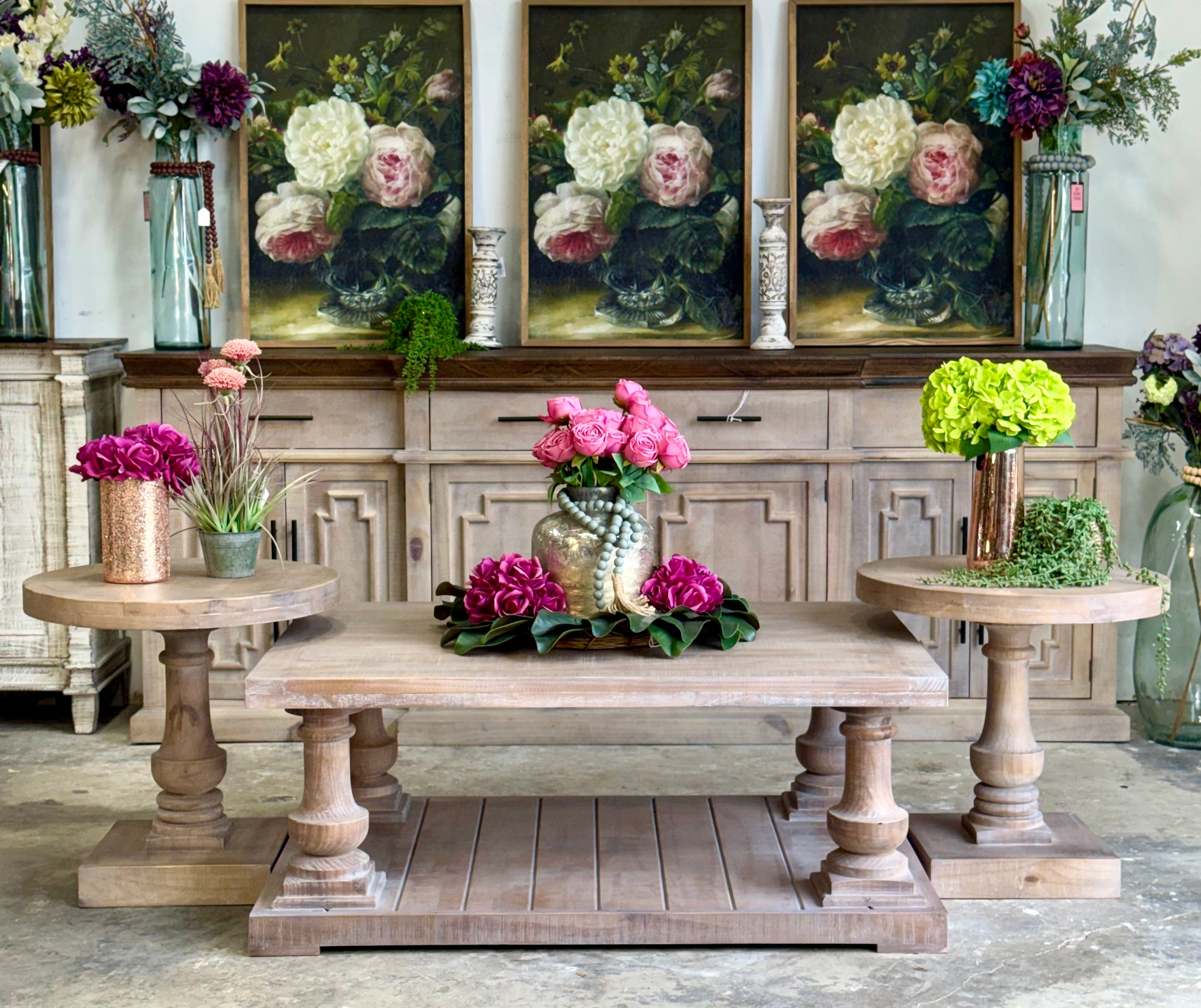 Brooklyn Round Side Table-Soft Drift