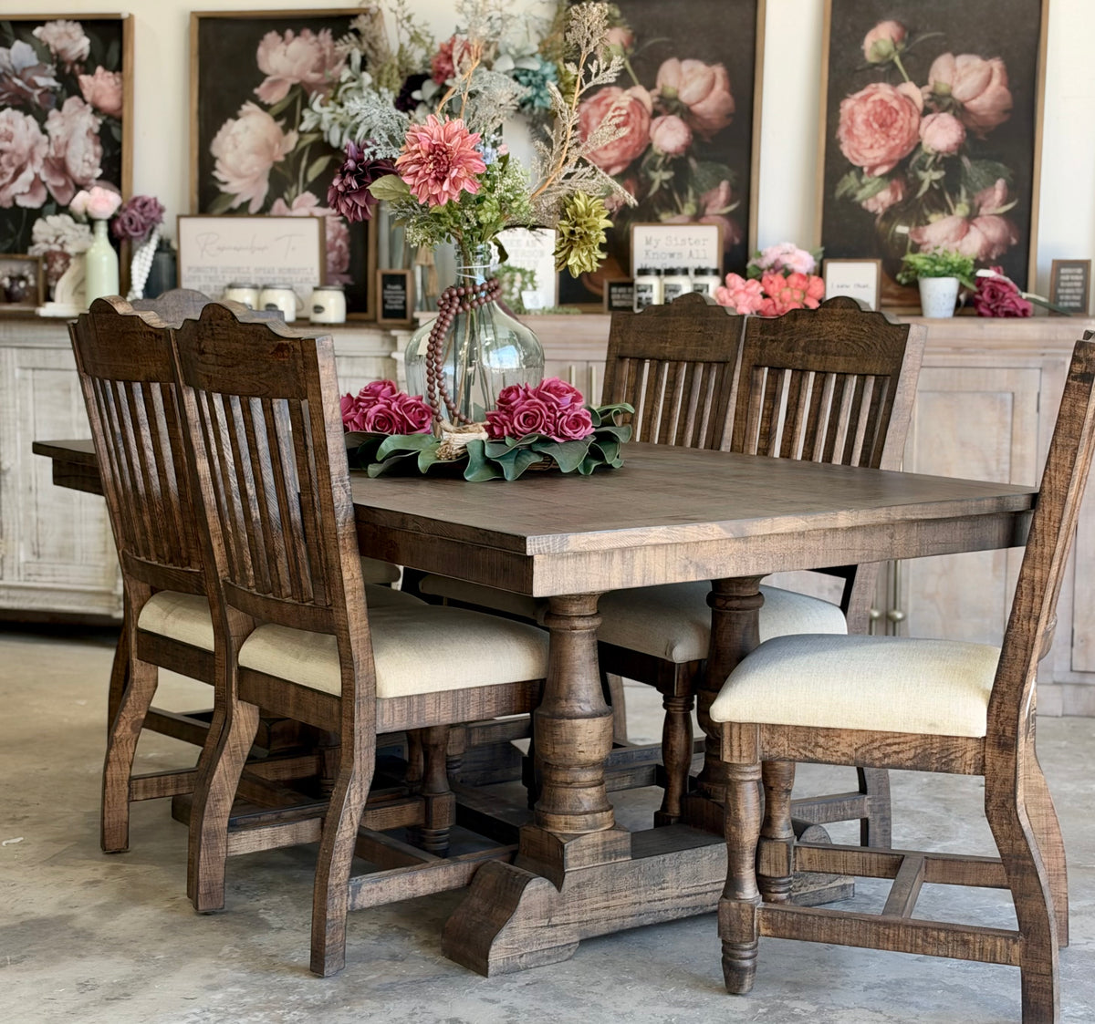 Ella 76" Dining Table Set With Chairs-Honeywood™