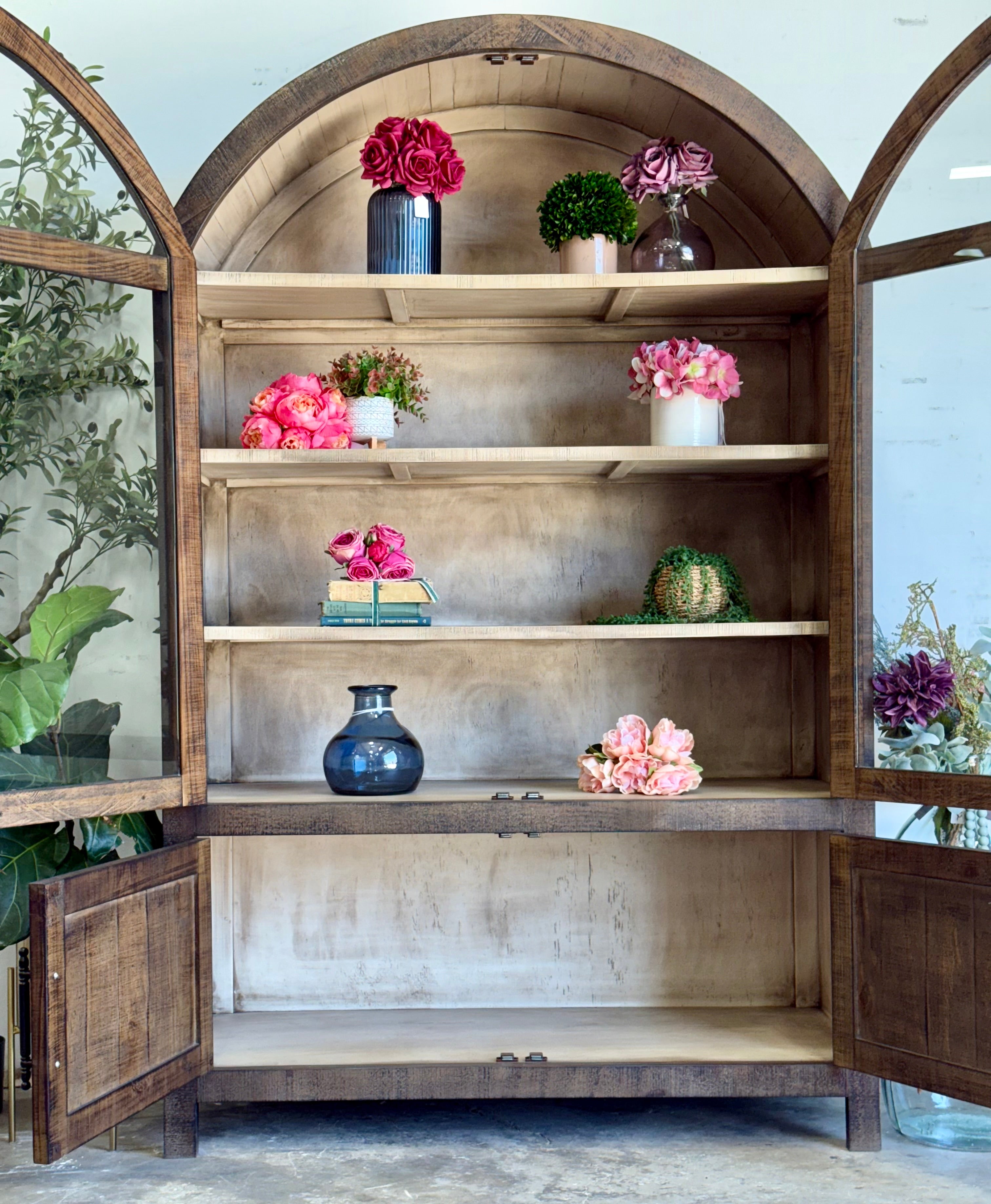 Rose Domed Vitrine-Honeywood™/Dove