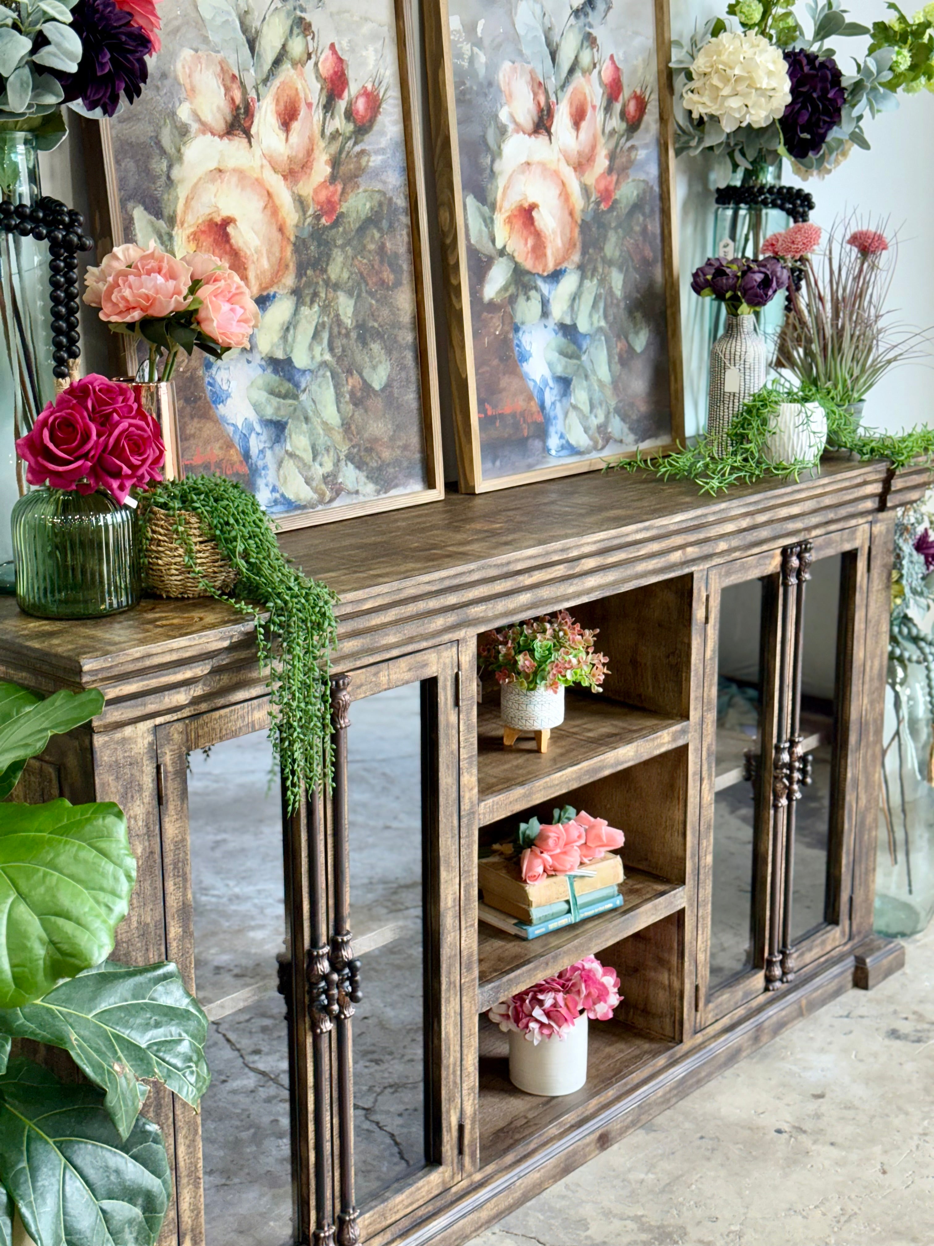 Blakely 4 Door Console-Pecan