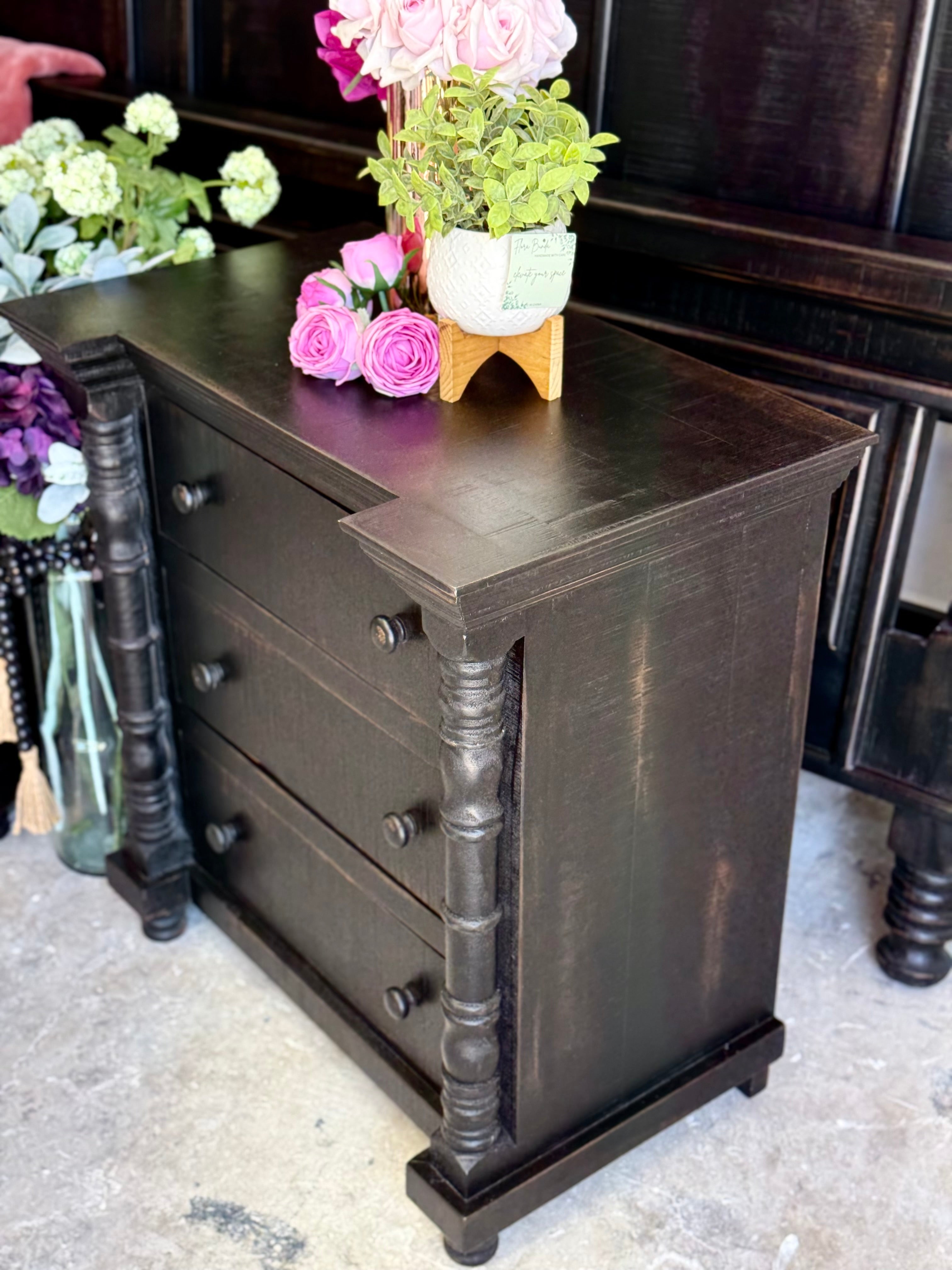 Madison Nightstand-Handrubbed Black