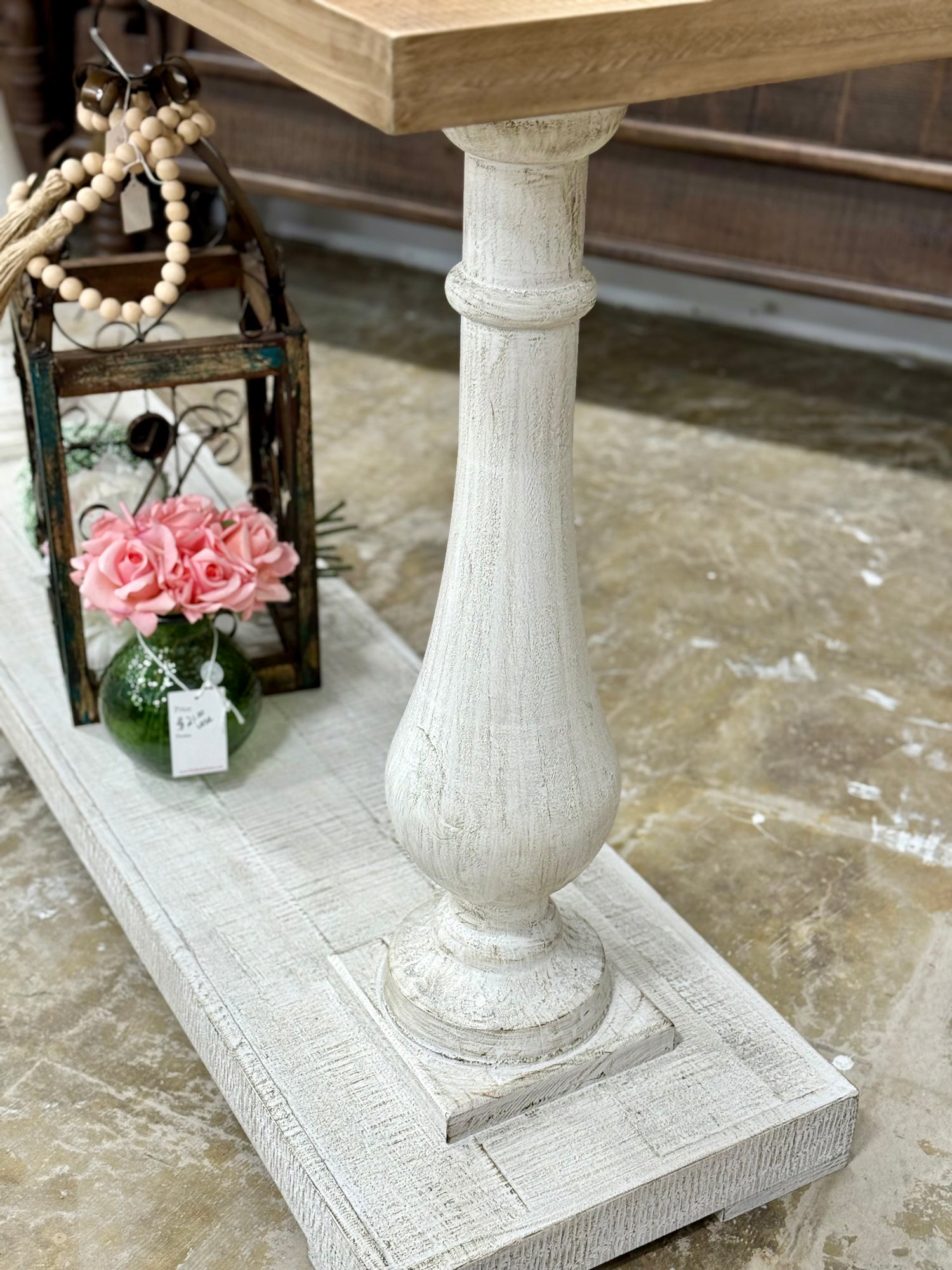 Amber Entryway/Sofa table-White Wheat/Sandstone
