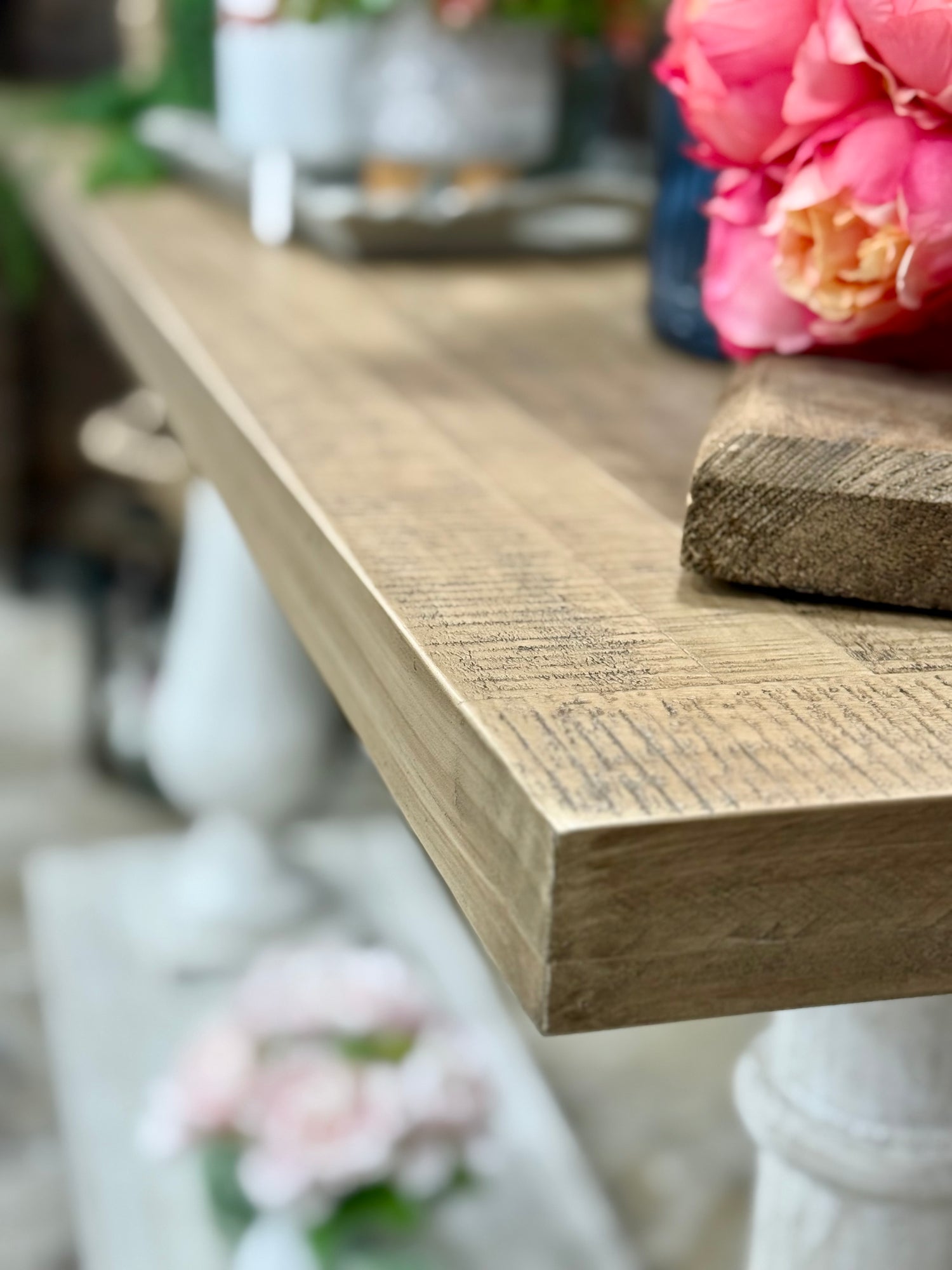 Amber Entryway/Sofa table-White Wheat/Sandstone