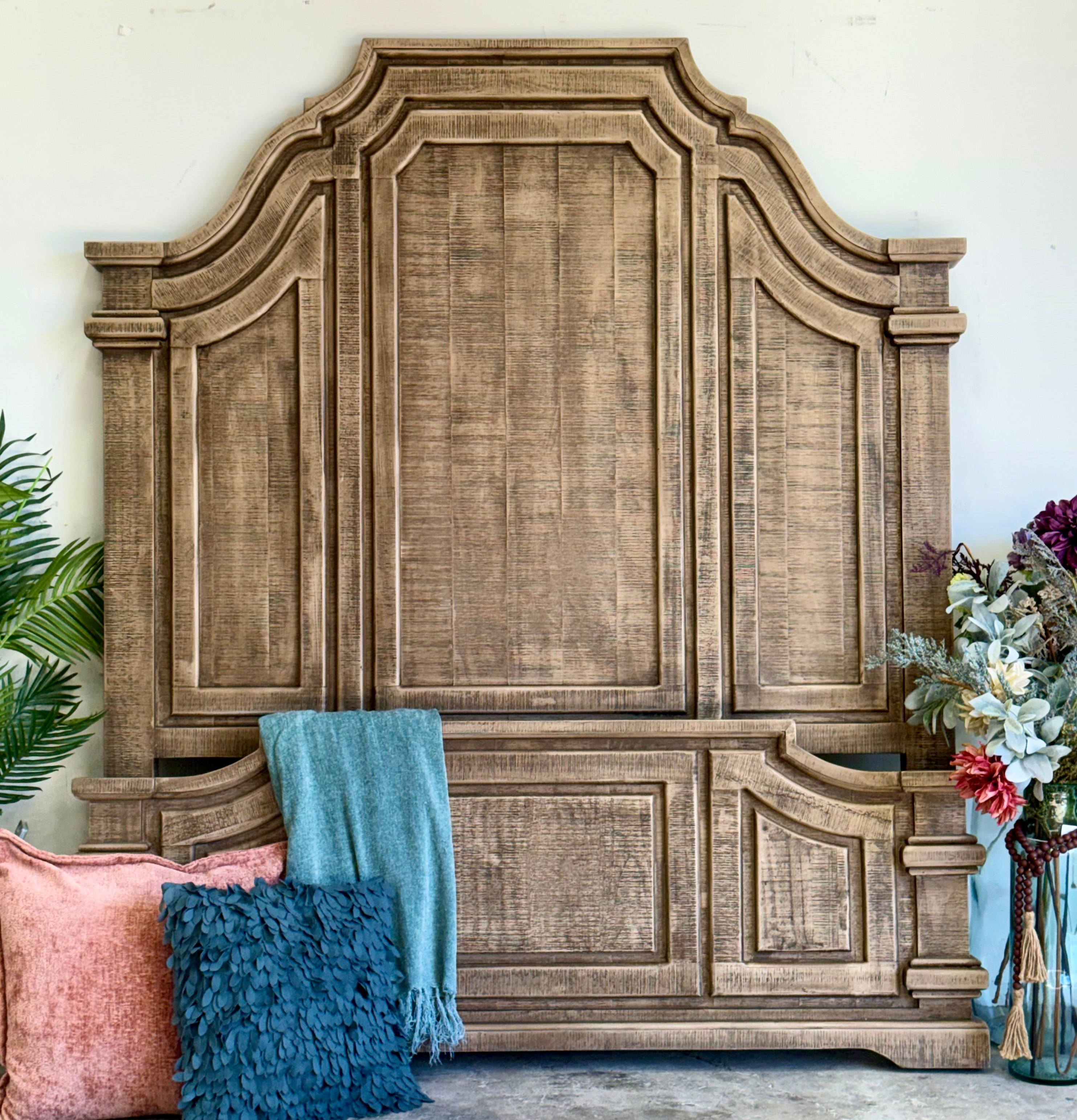 Eden Queen Bed-Sandstone