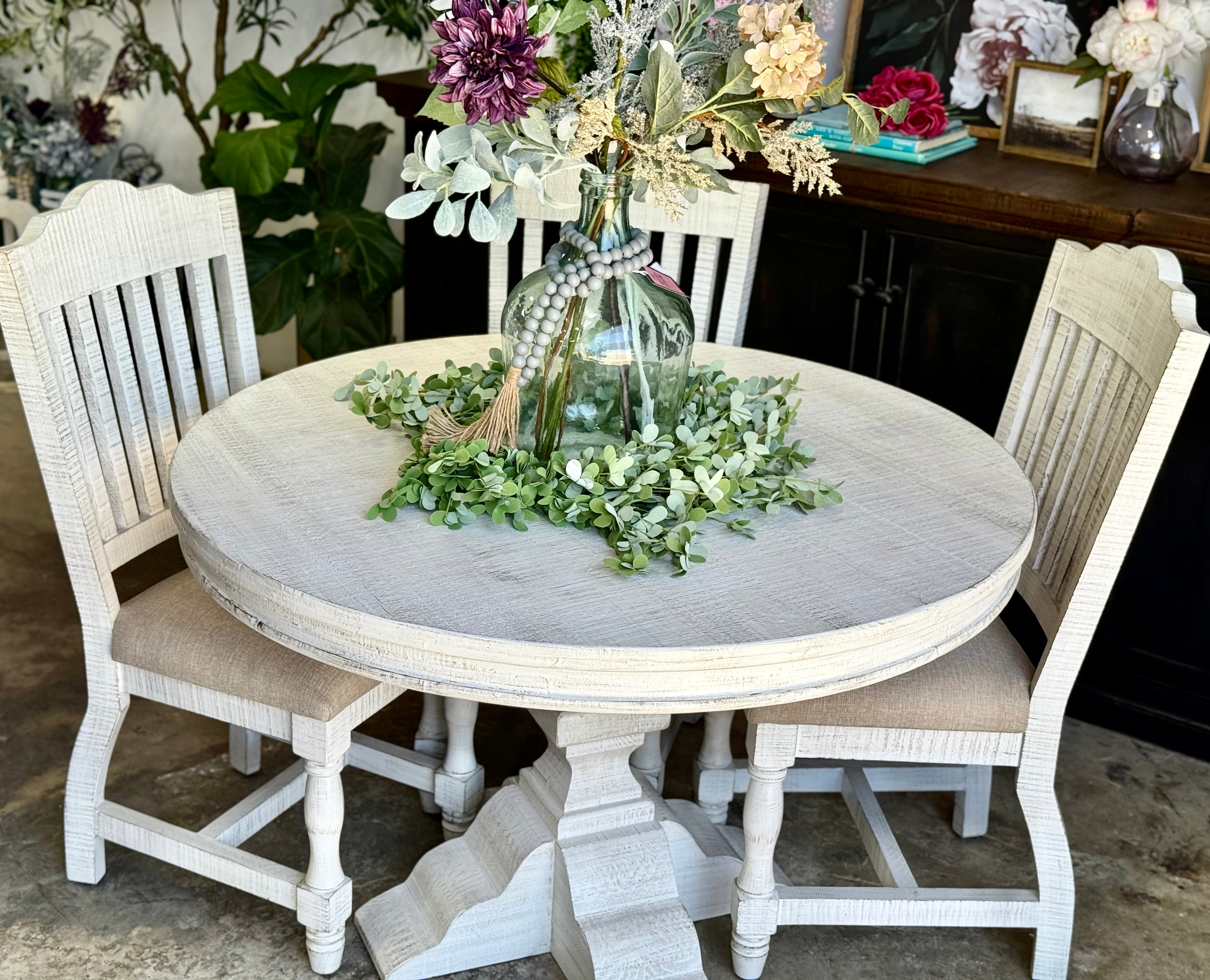Callie 48" Round Table-White Wheat