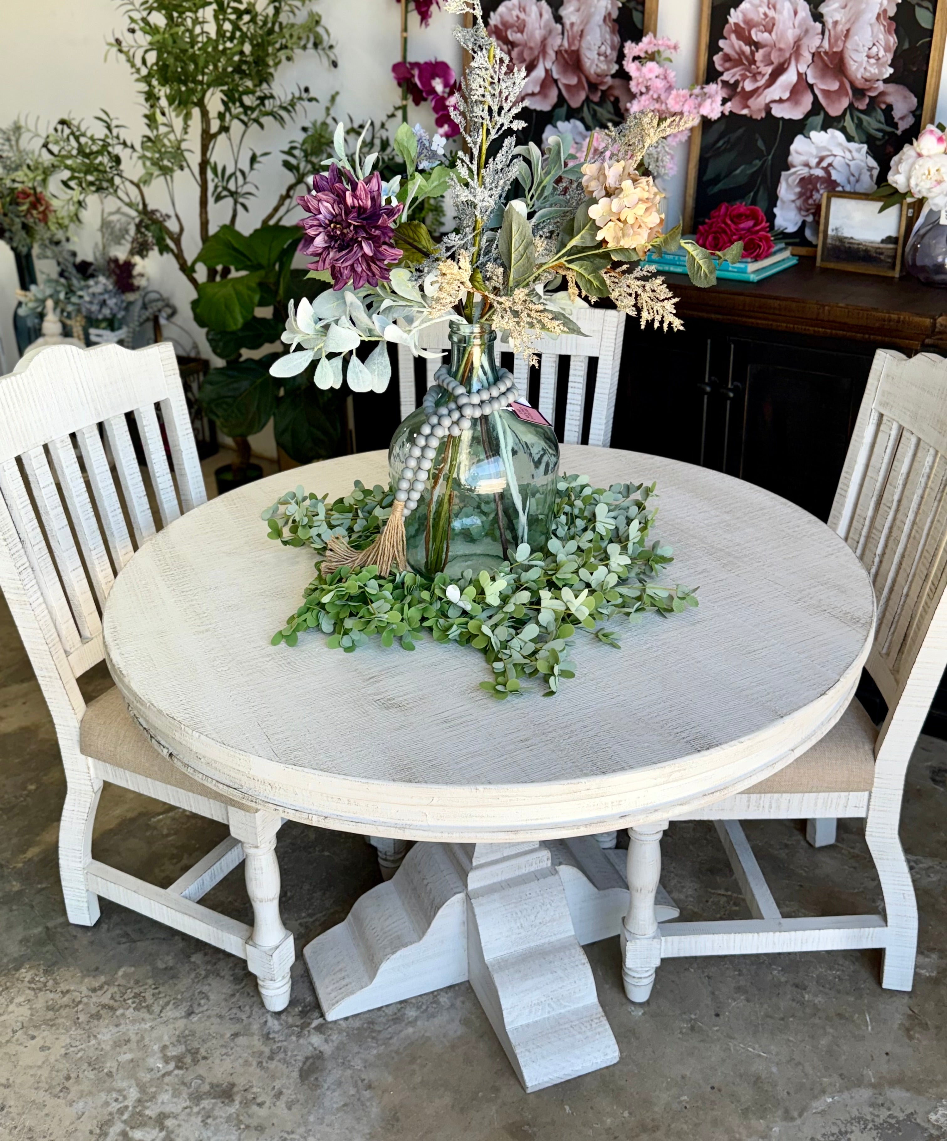 Callie 48" Round Table-White Wheat