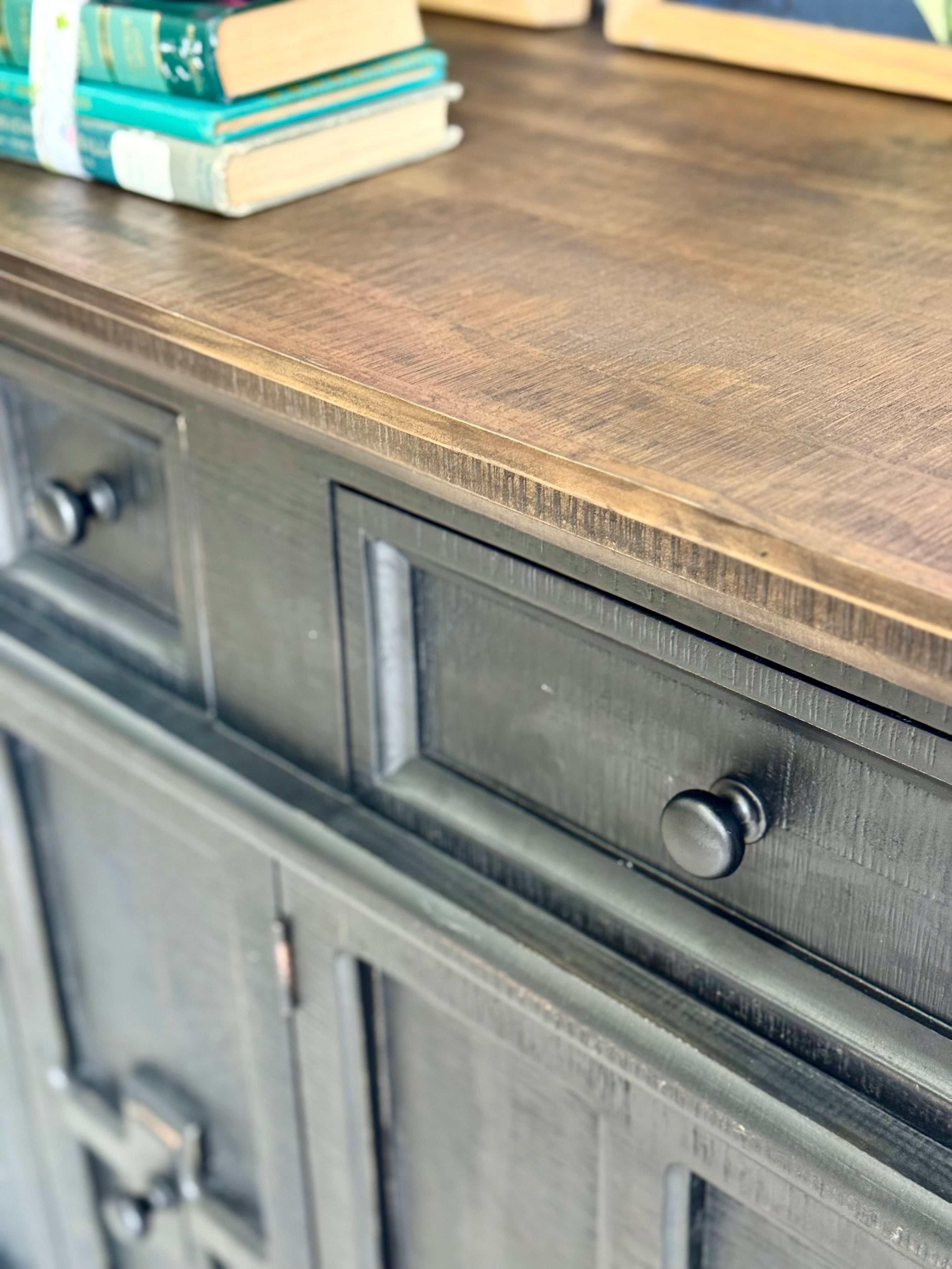 Gabriella Console-Handrubbed Black/Sparrow