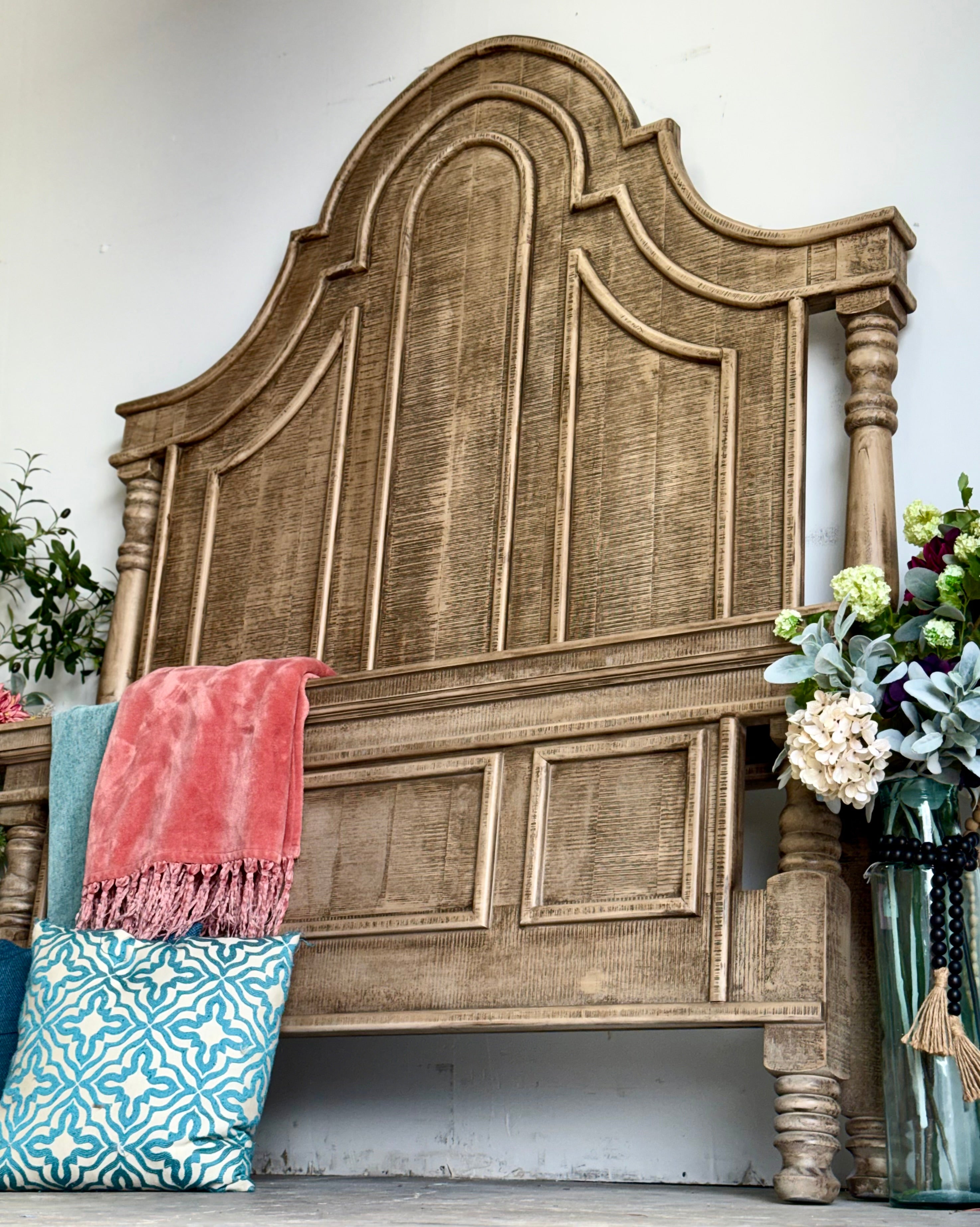 Madison Queen Bed-Sandstone