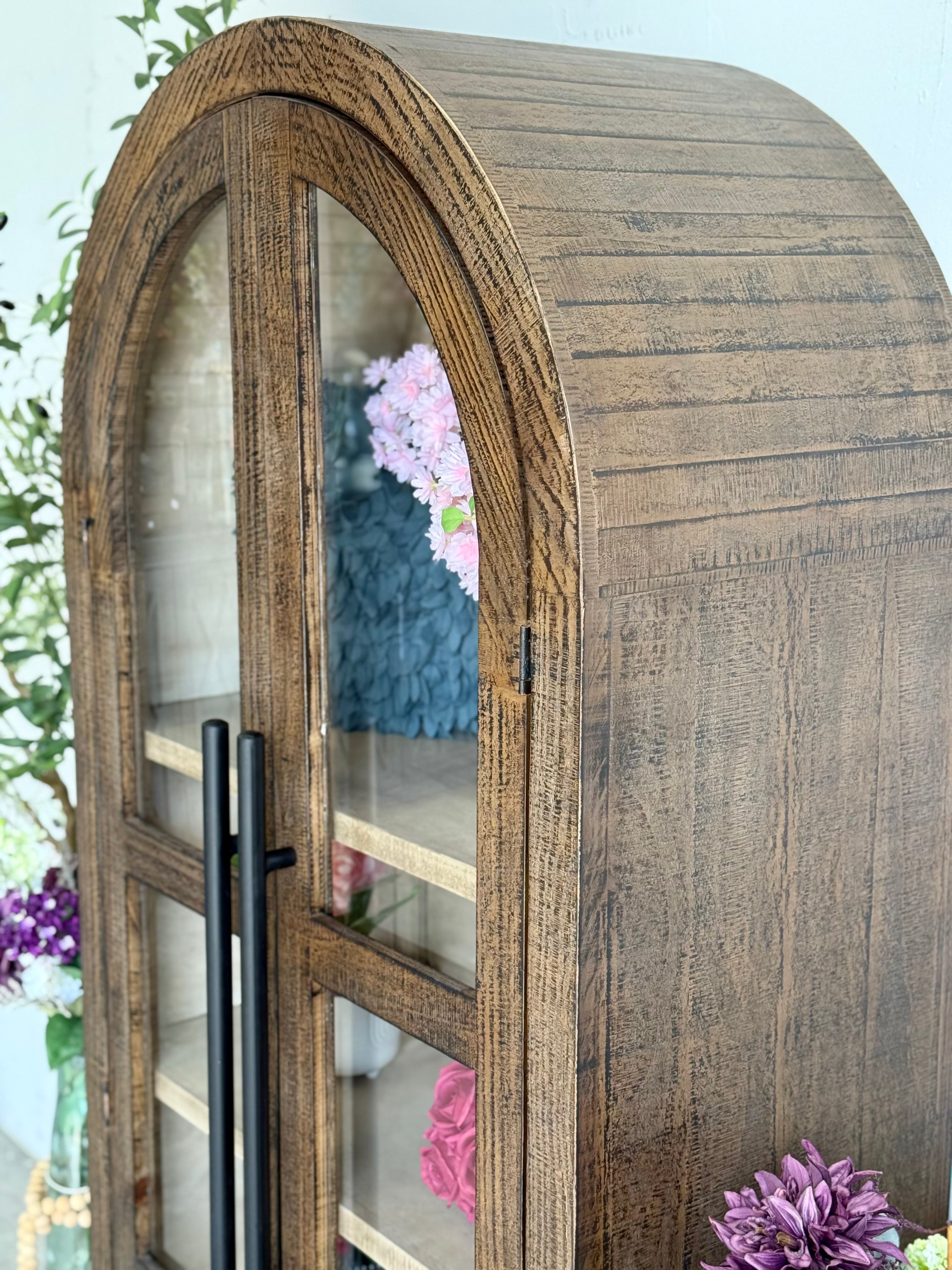 Libby Domed Vitrine- Honeywood/Dove