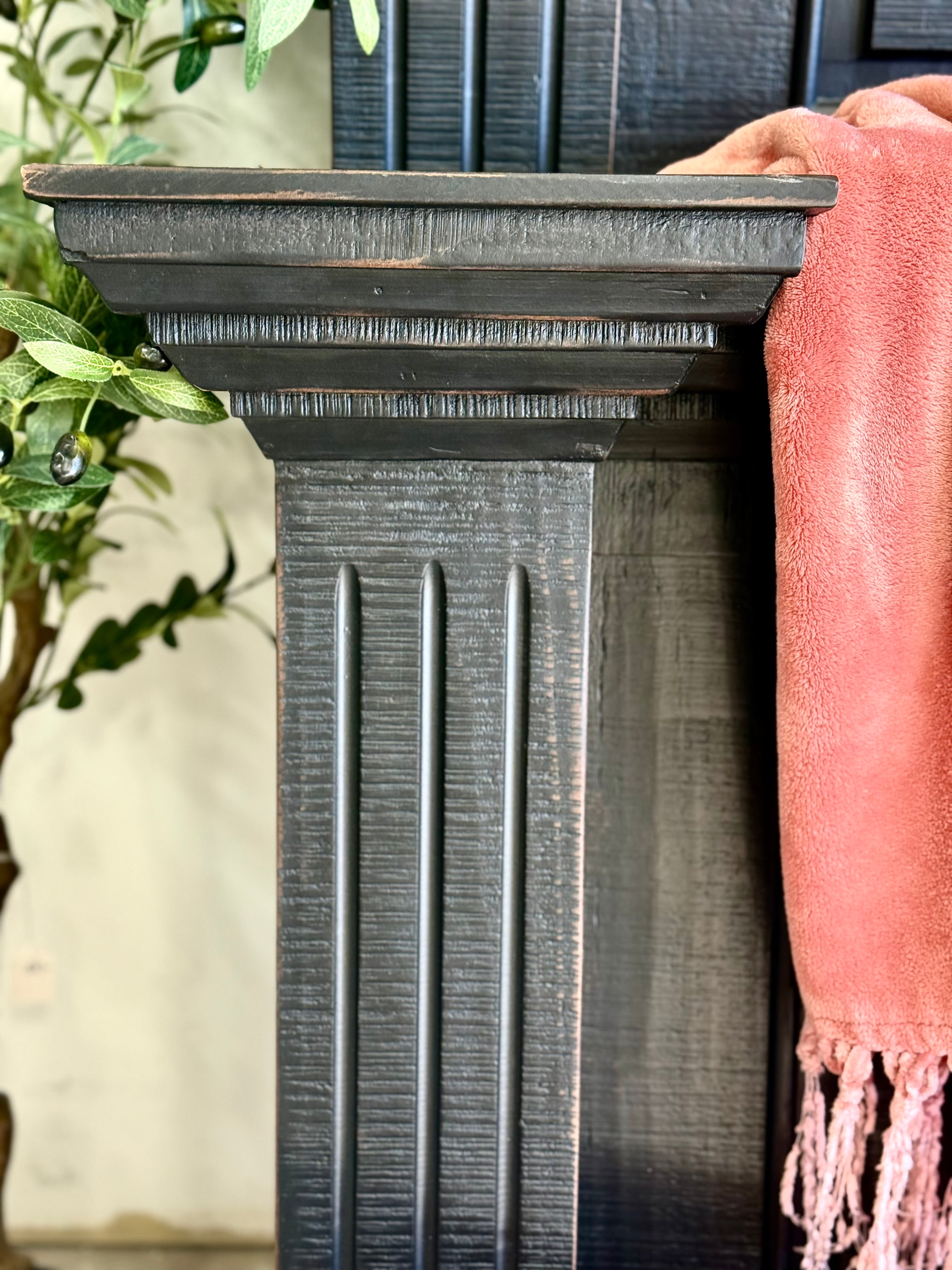 Charlotte King Paneled Bed-Handrubbed Black