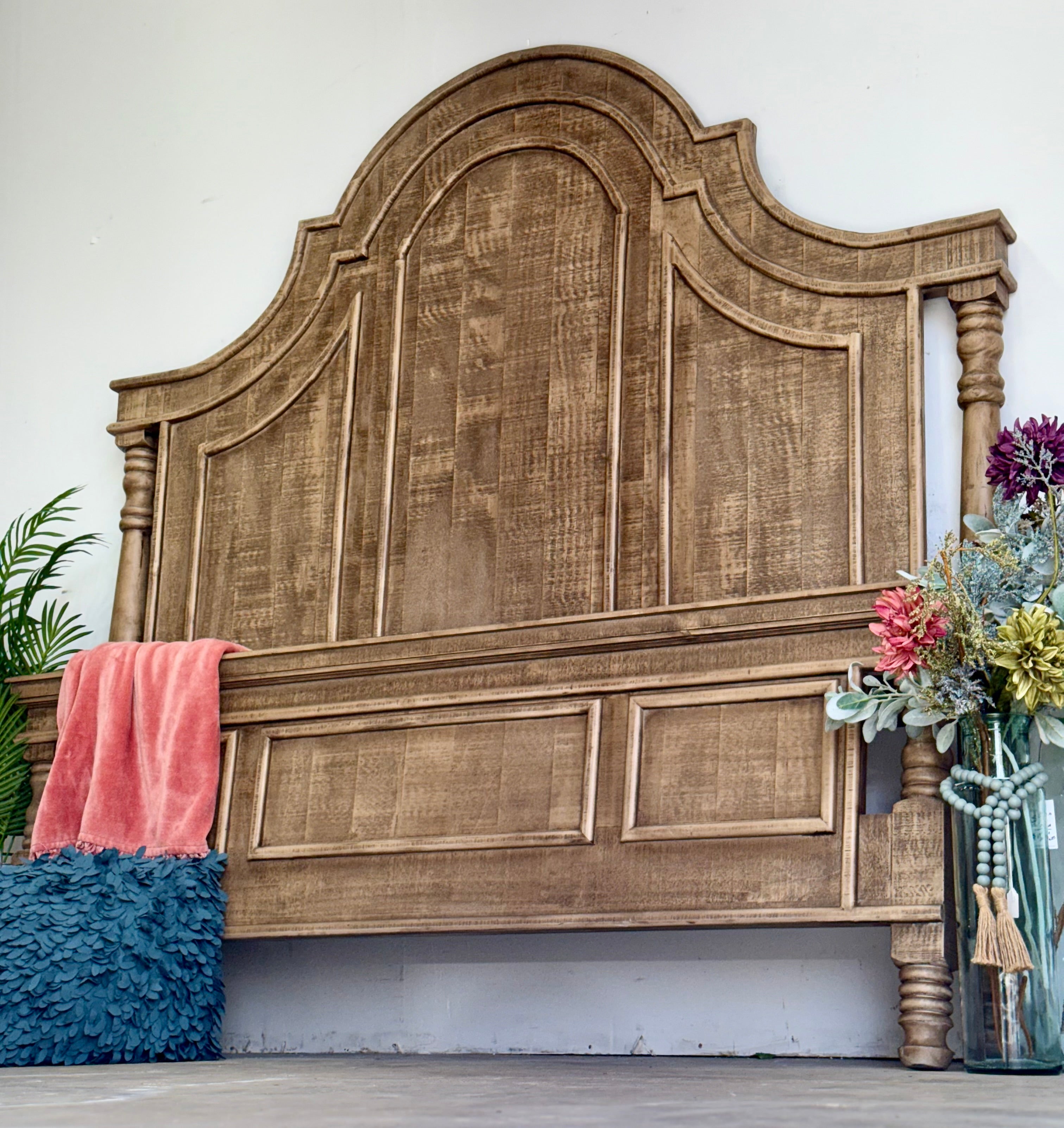 Madison King Bed-Sandstone