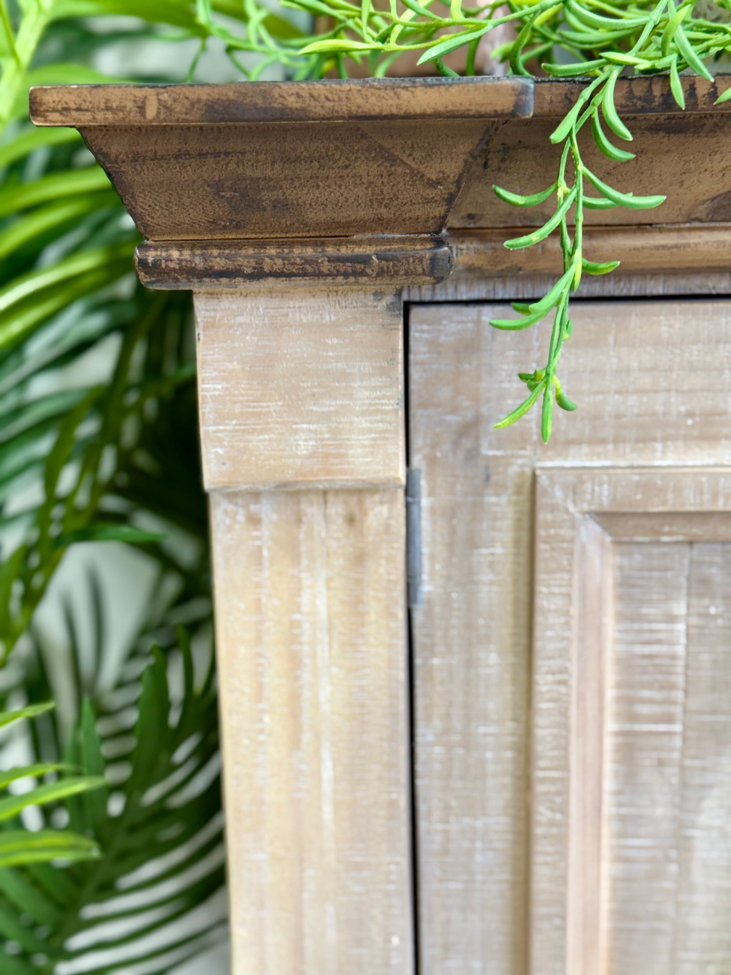 Chloe 6 Door Console-Soft Drift/Honeywood