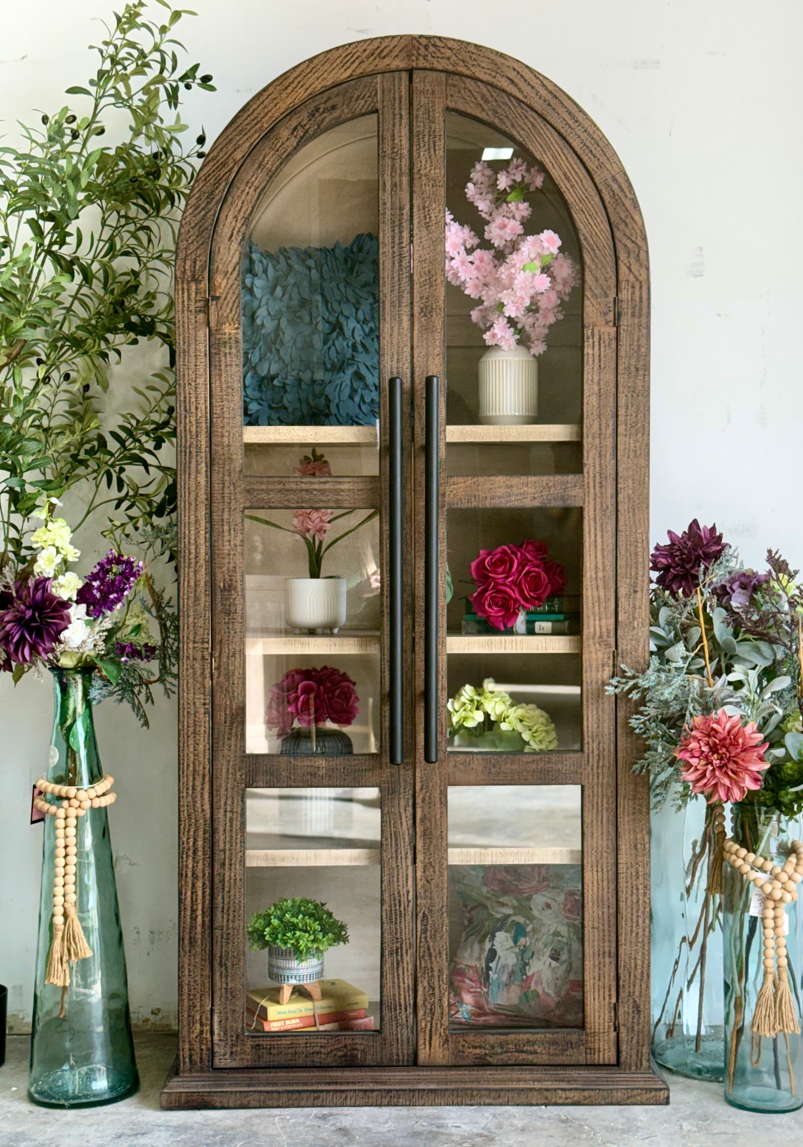 Libby Domed Vitrine- Honeywood/Dove