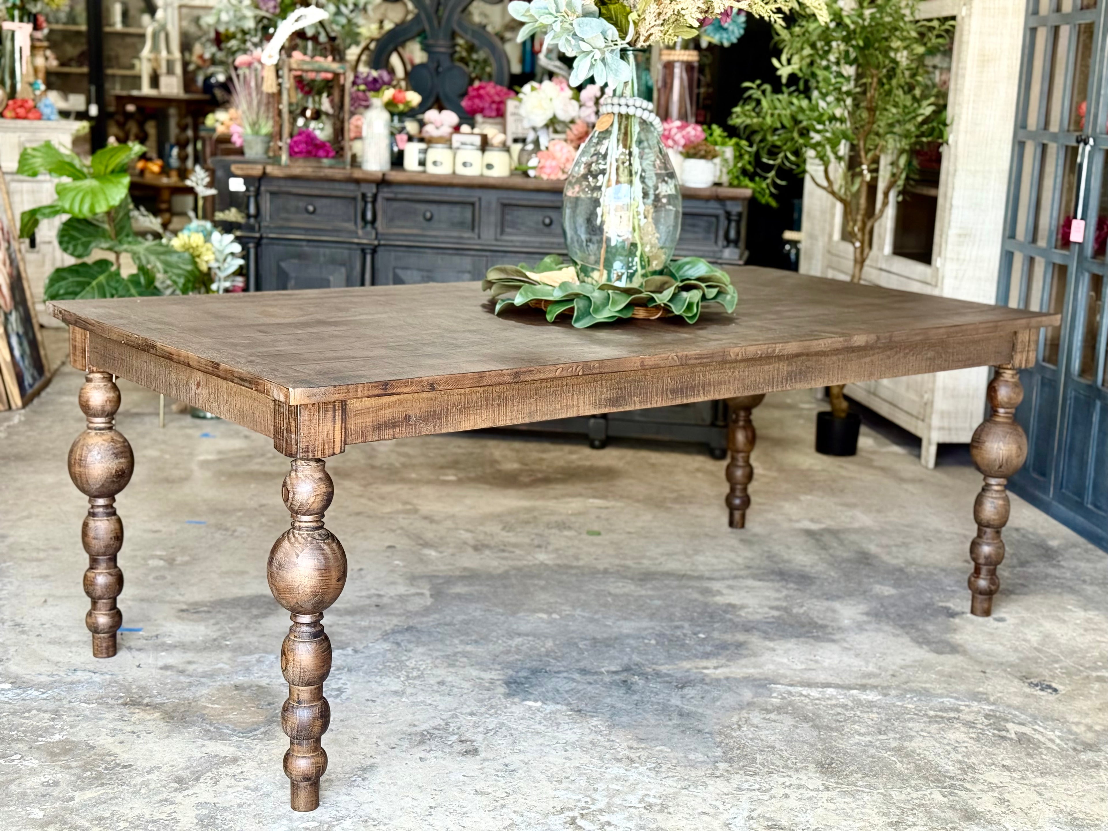 Sophie 7 Foot Honeywood™ Dining Table Set With Chairs