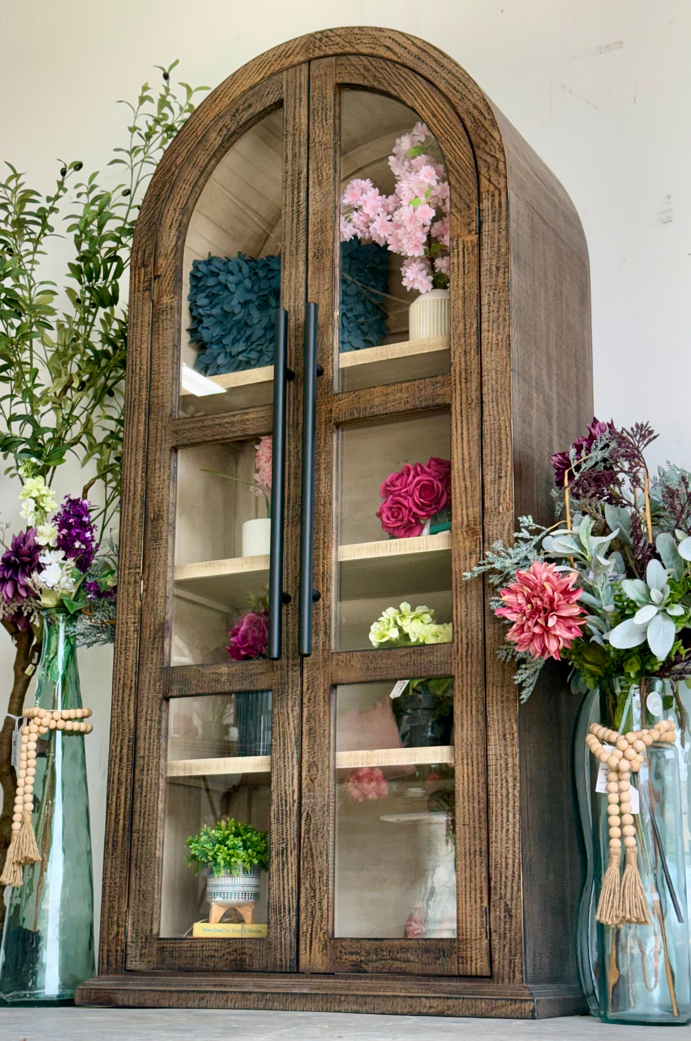 Libby Domed Vitrine- Honeywood/Dove