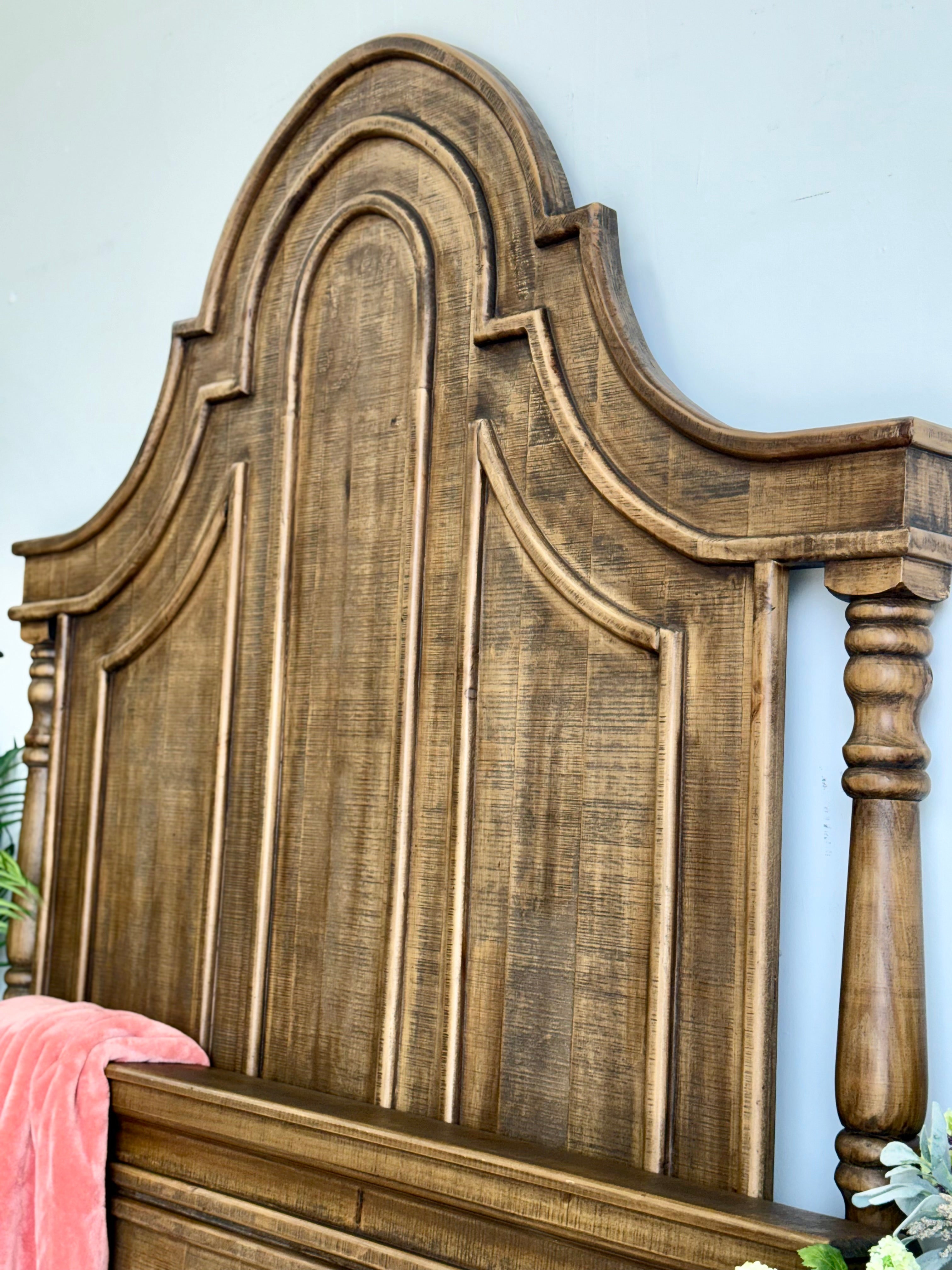 Madison Queen Bed-Timber