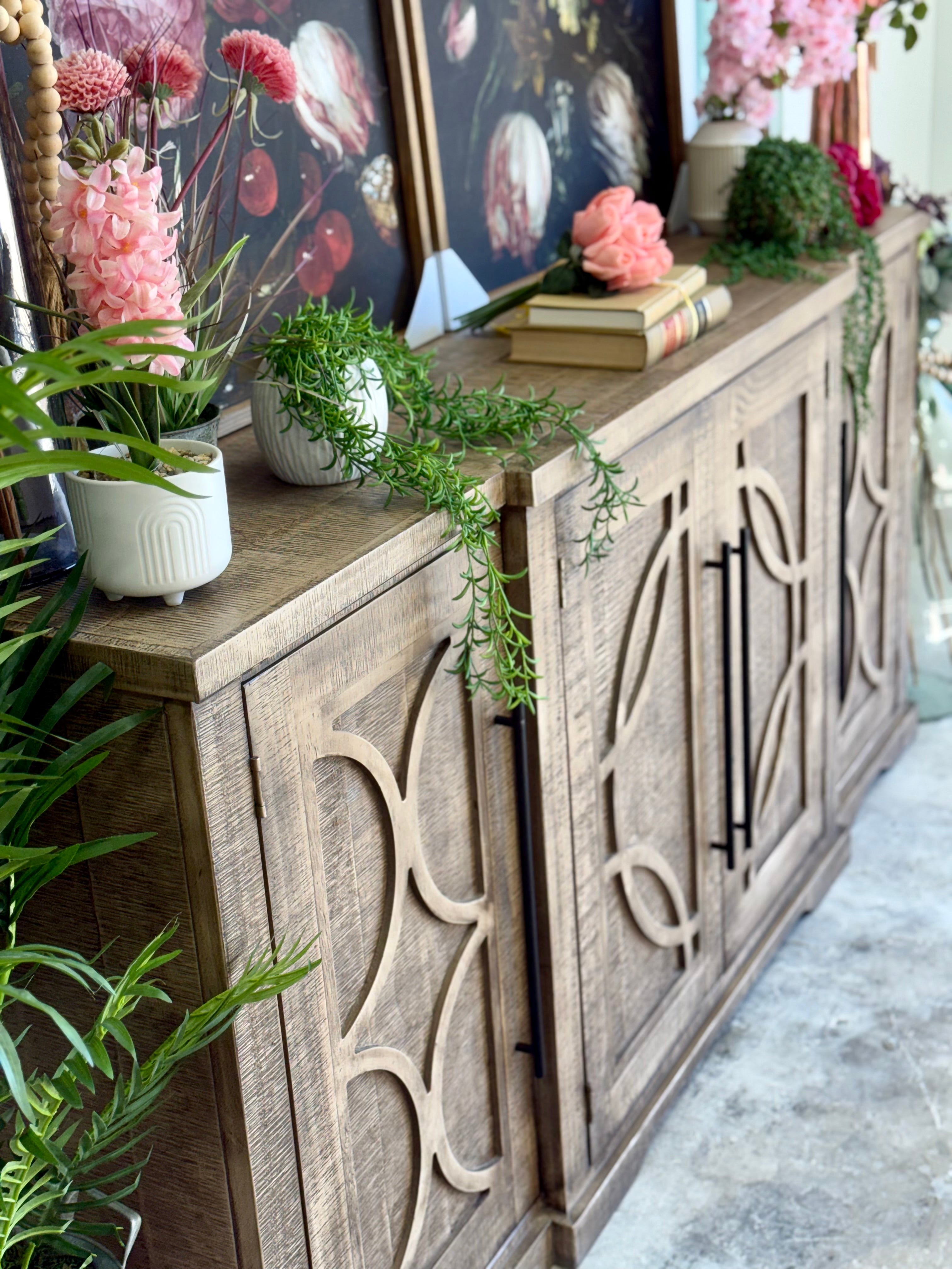 Circle Door Console-Sandstone