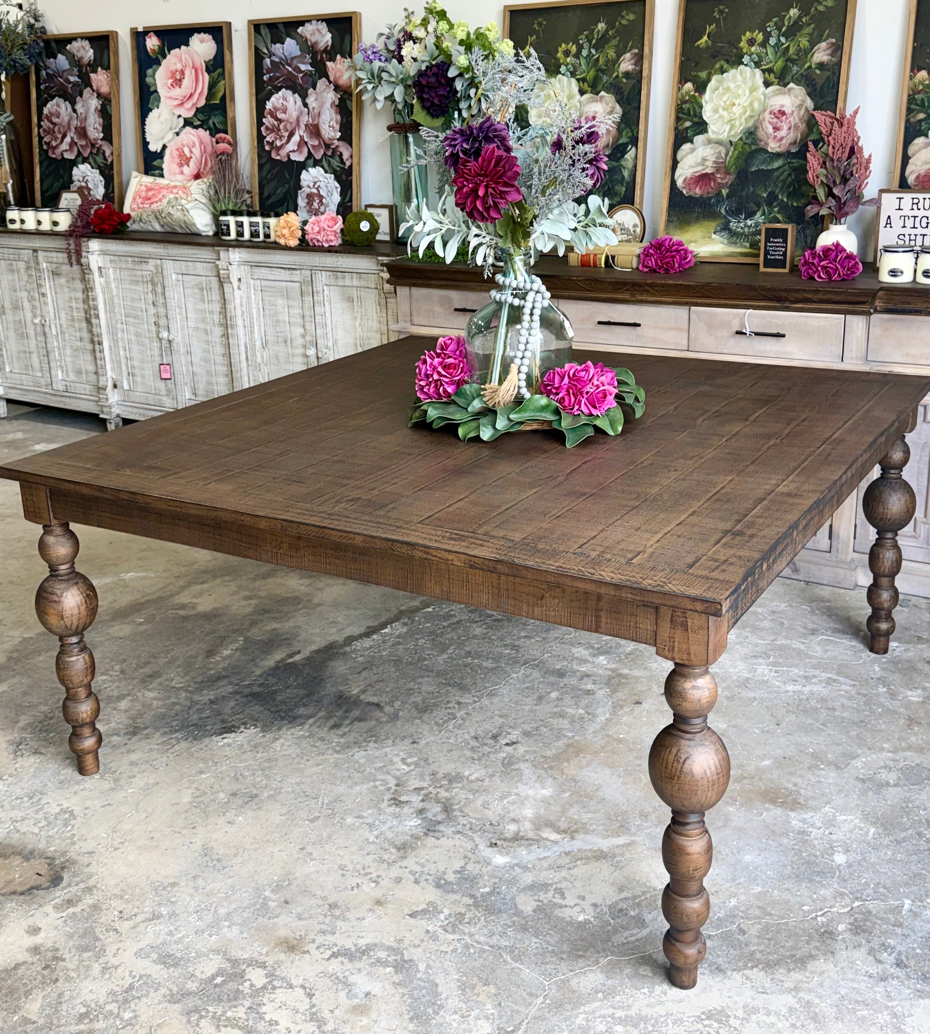 Sophie 66" Squared Dining Table Set With 8 Chairs-Honeywood™