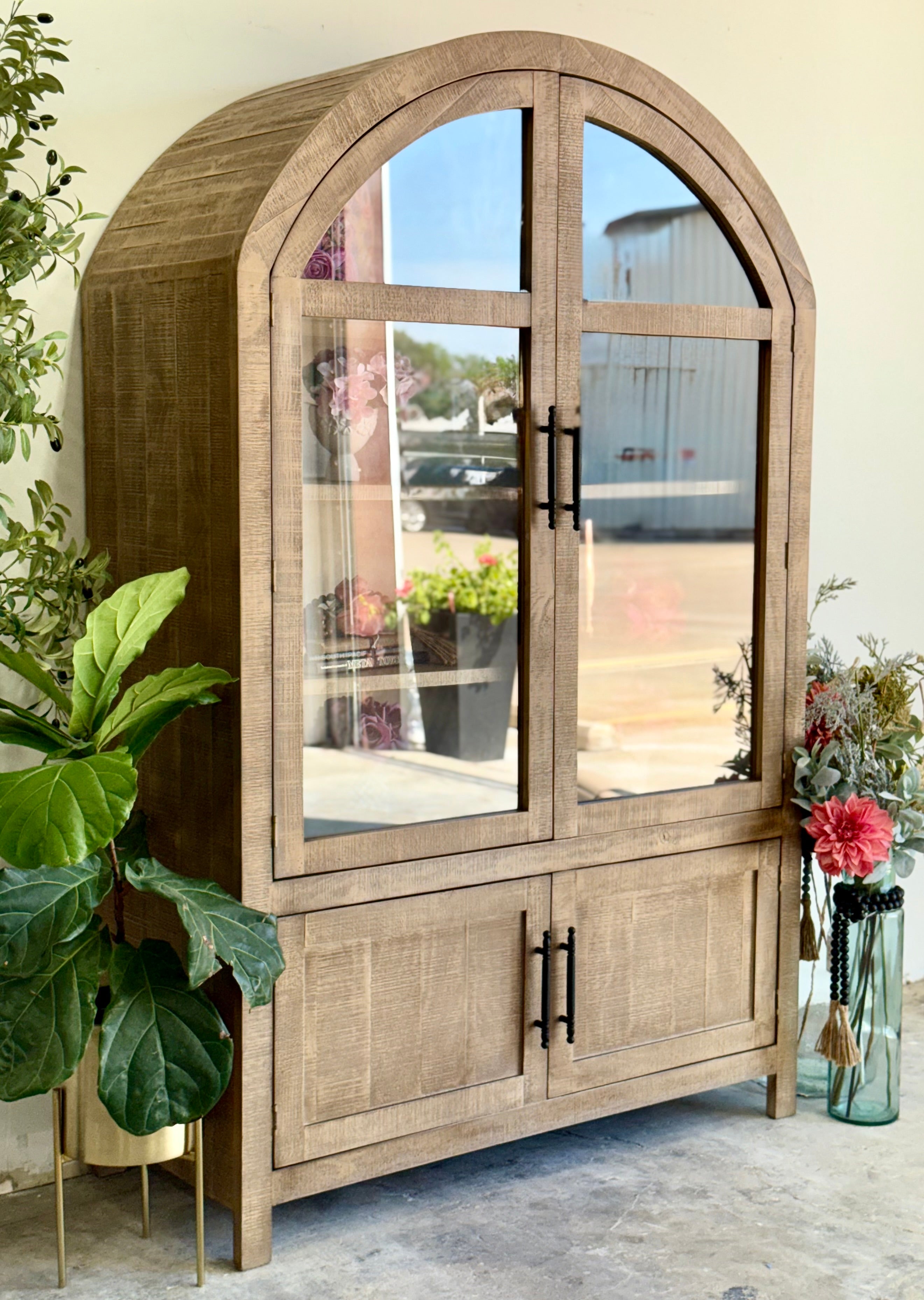 Rose Domed Vitrine-Warm Sandstone