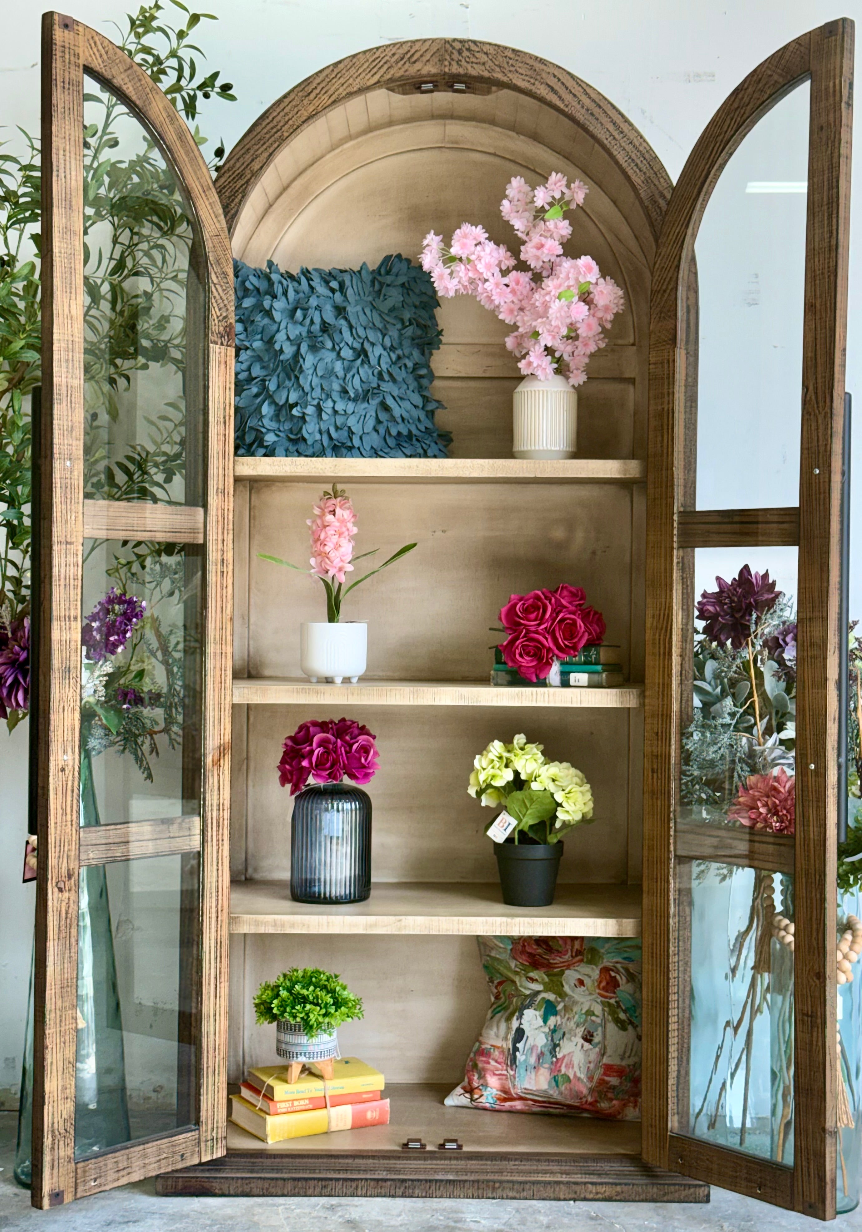 Libby Domed Vitrine- Honeywood/Dove