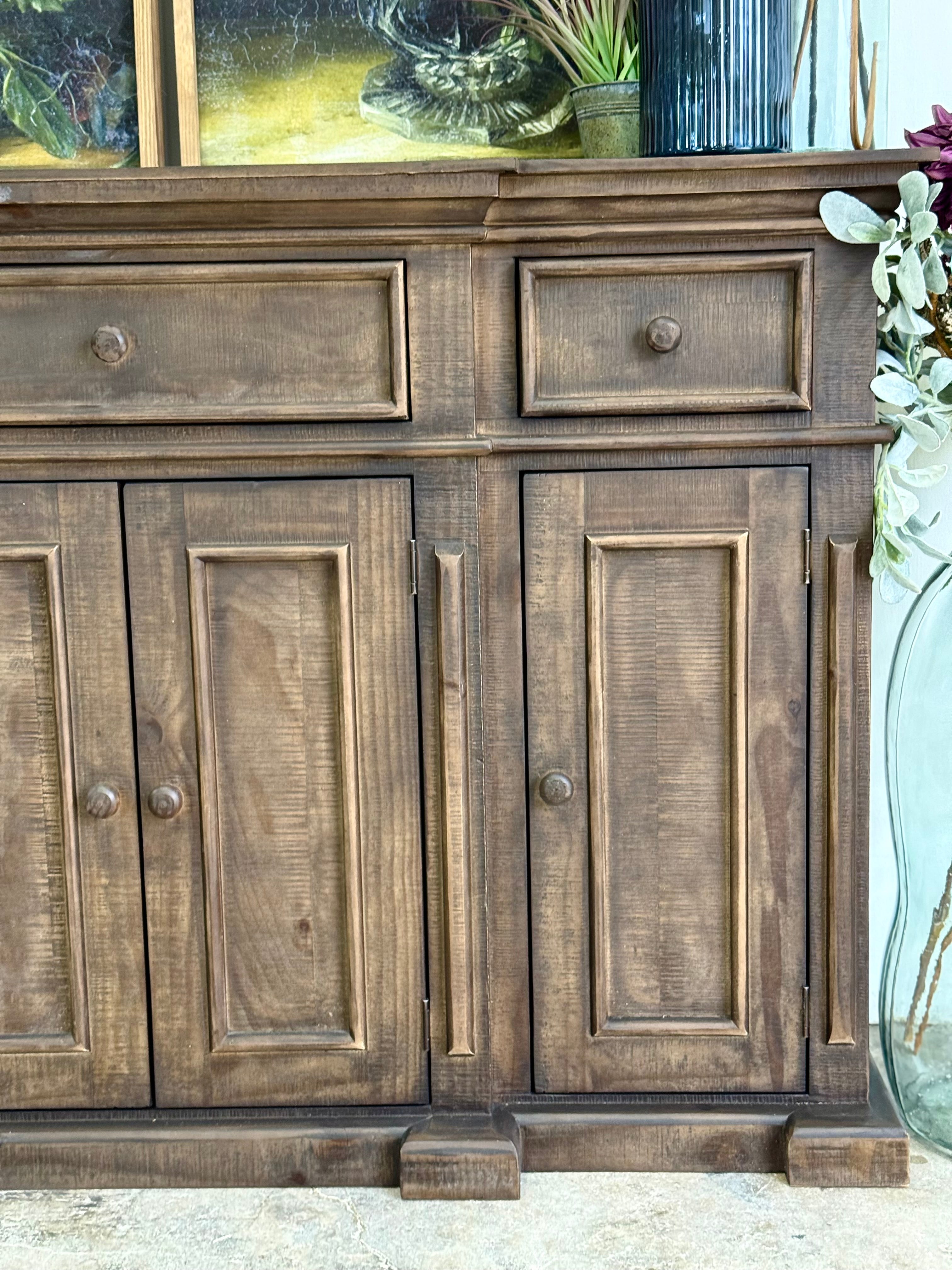 Lindsey 4-Door Console-Cinderwood