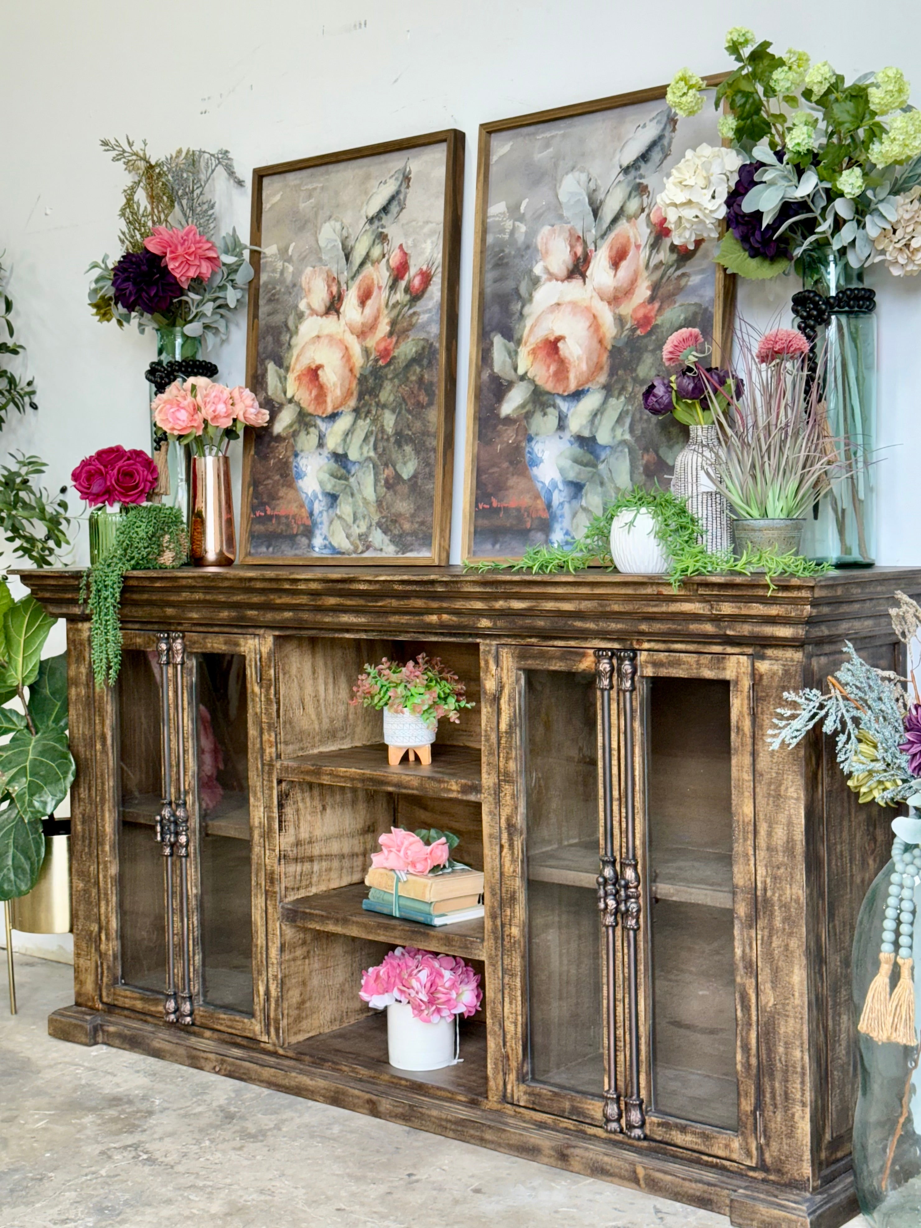 Blakely 4 Door Console-Pecan
