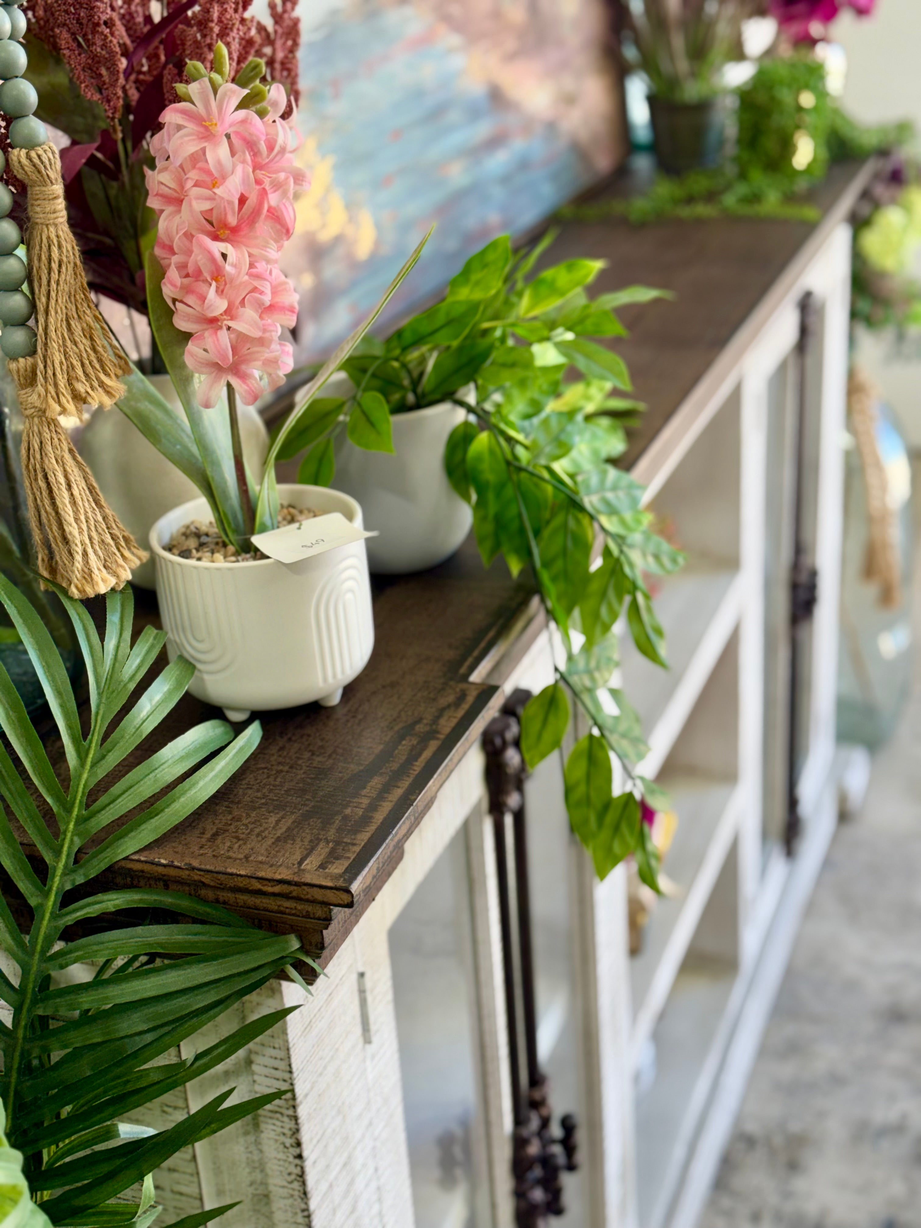 Blakely 4 Door Console-Gray Wheat/Honeywood™