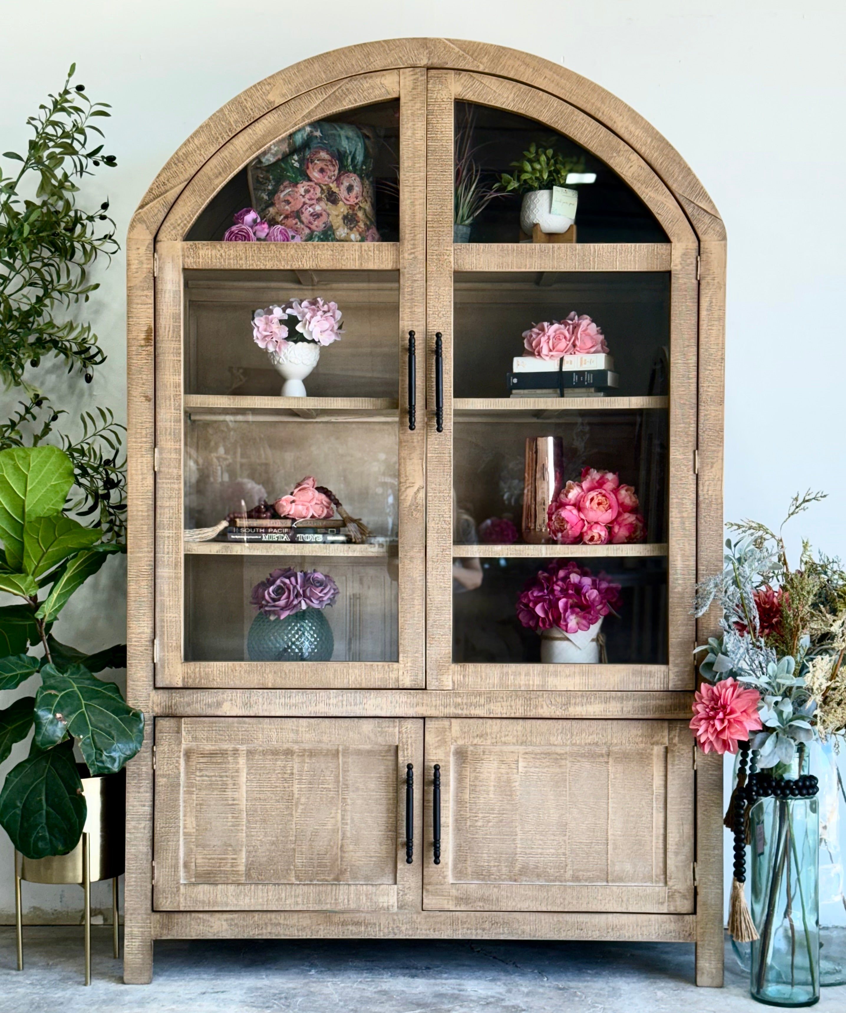 Rose Domed Vitrine-Warm Sandstone