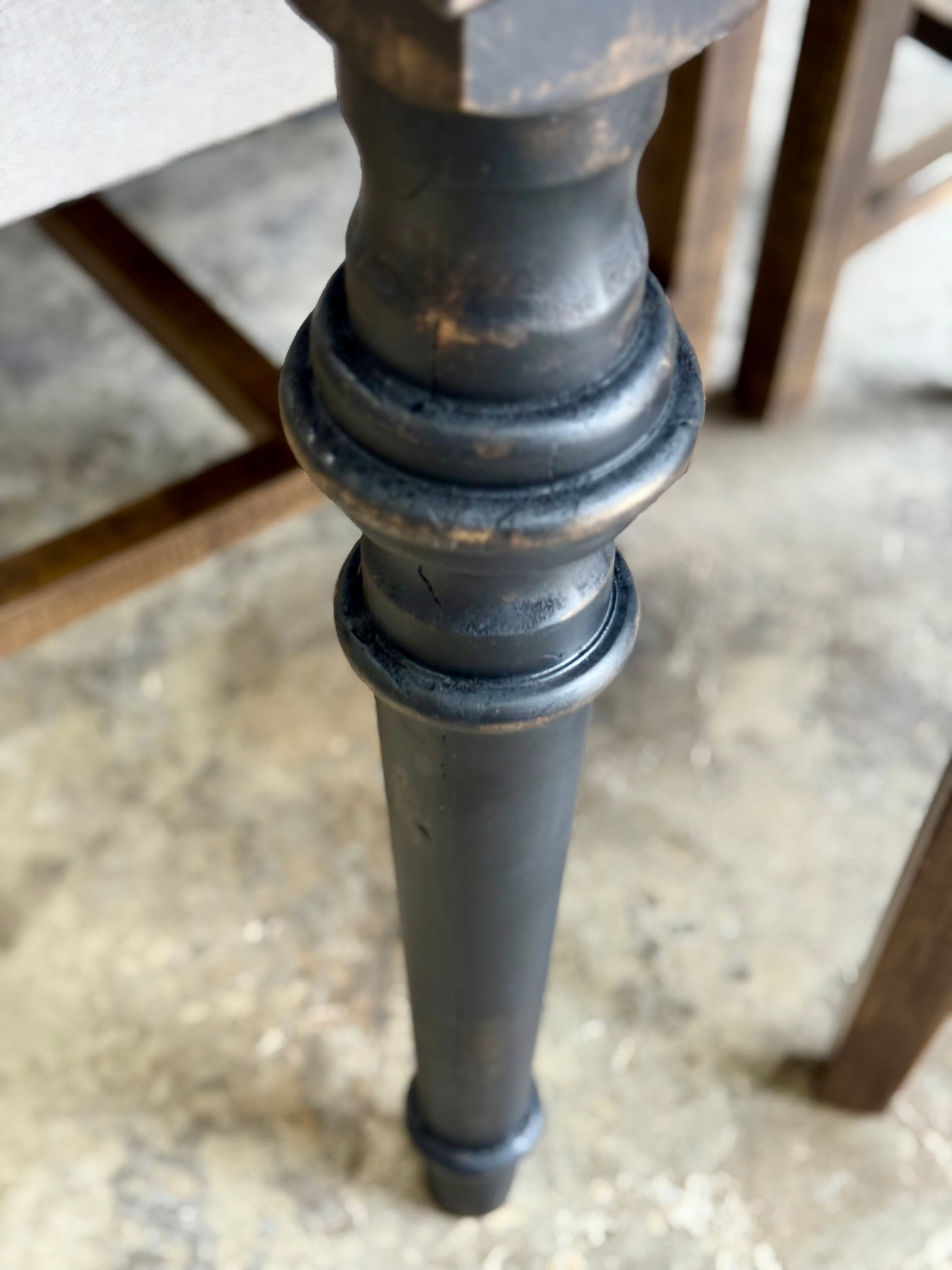 Adeline™ 7 Foot Dining Table Set With 6 Chairs-Handrubbed Black