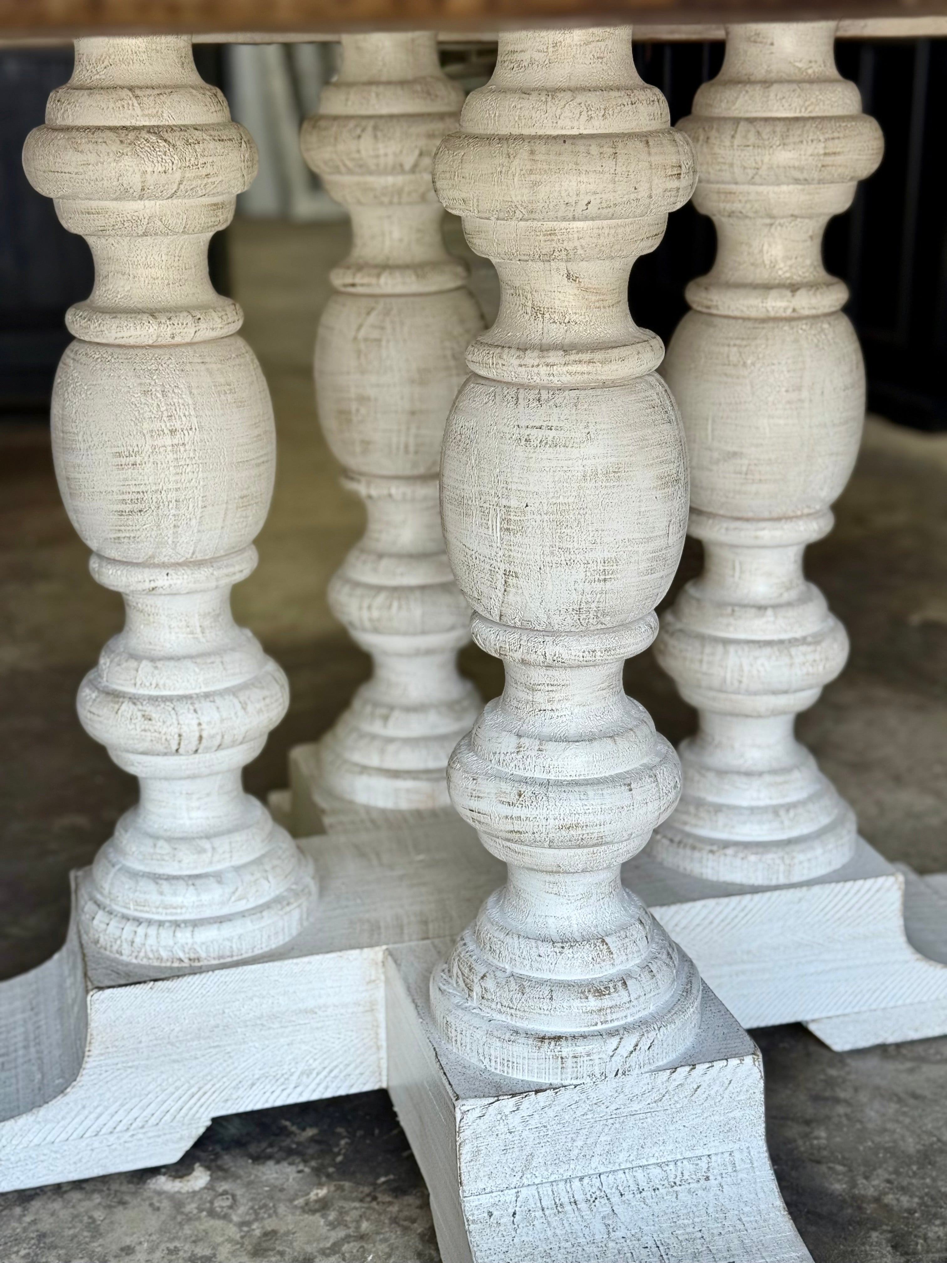 Kennedy 63" Round Dining Table-White Wheat/Honeywood™