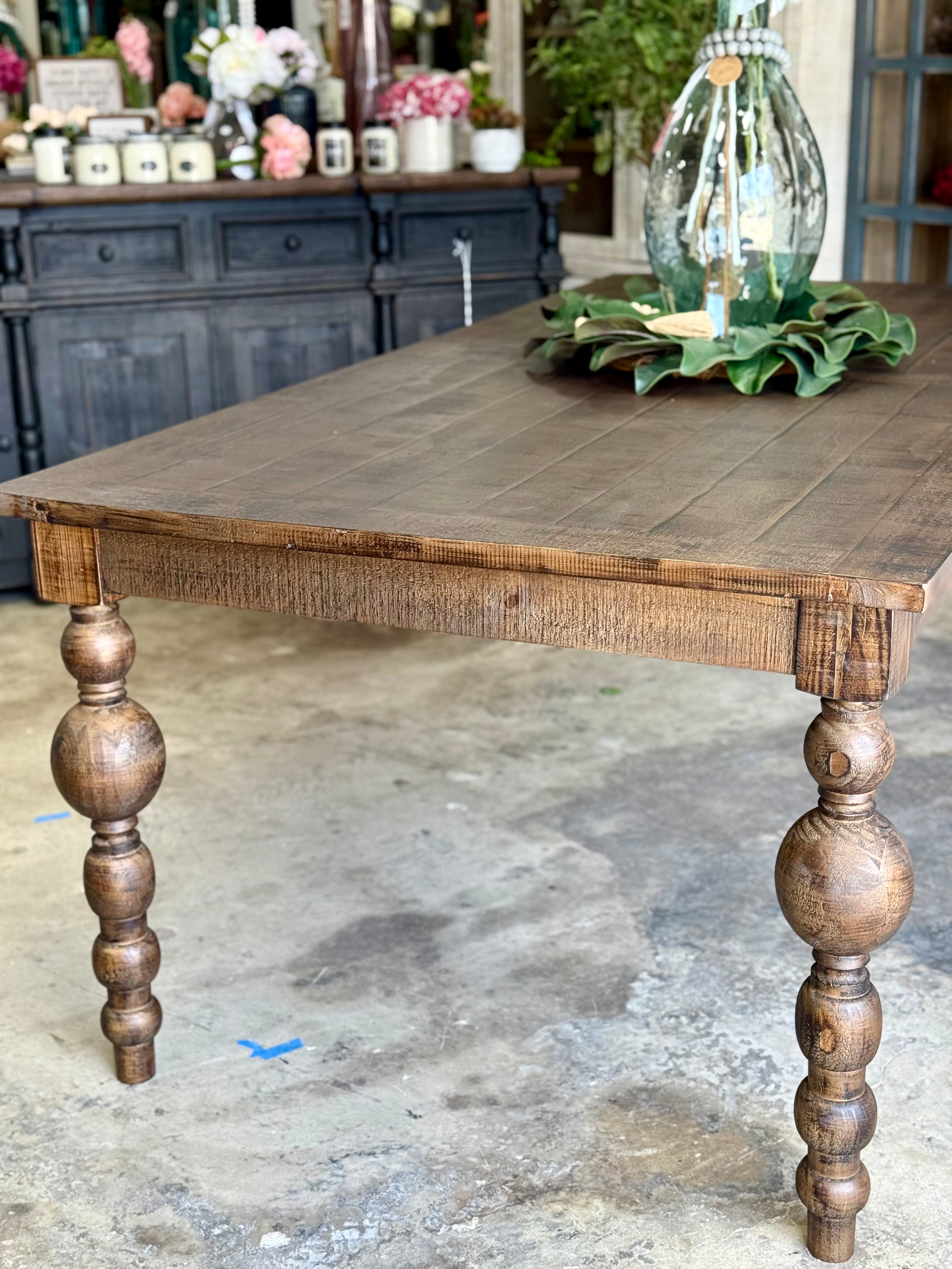 Sophie 7 Foot Honeywood™ Dining Table Set With Chairs
