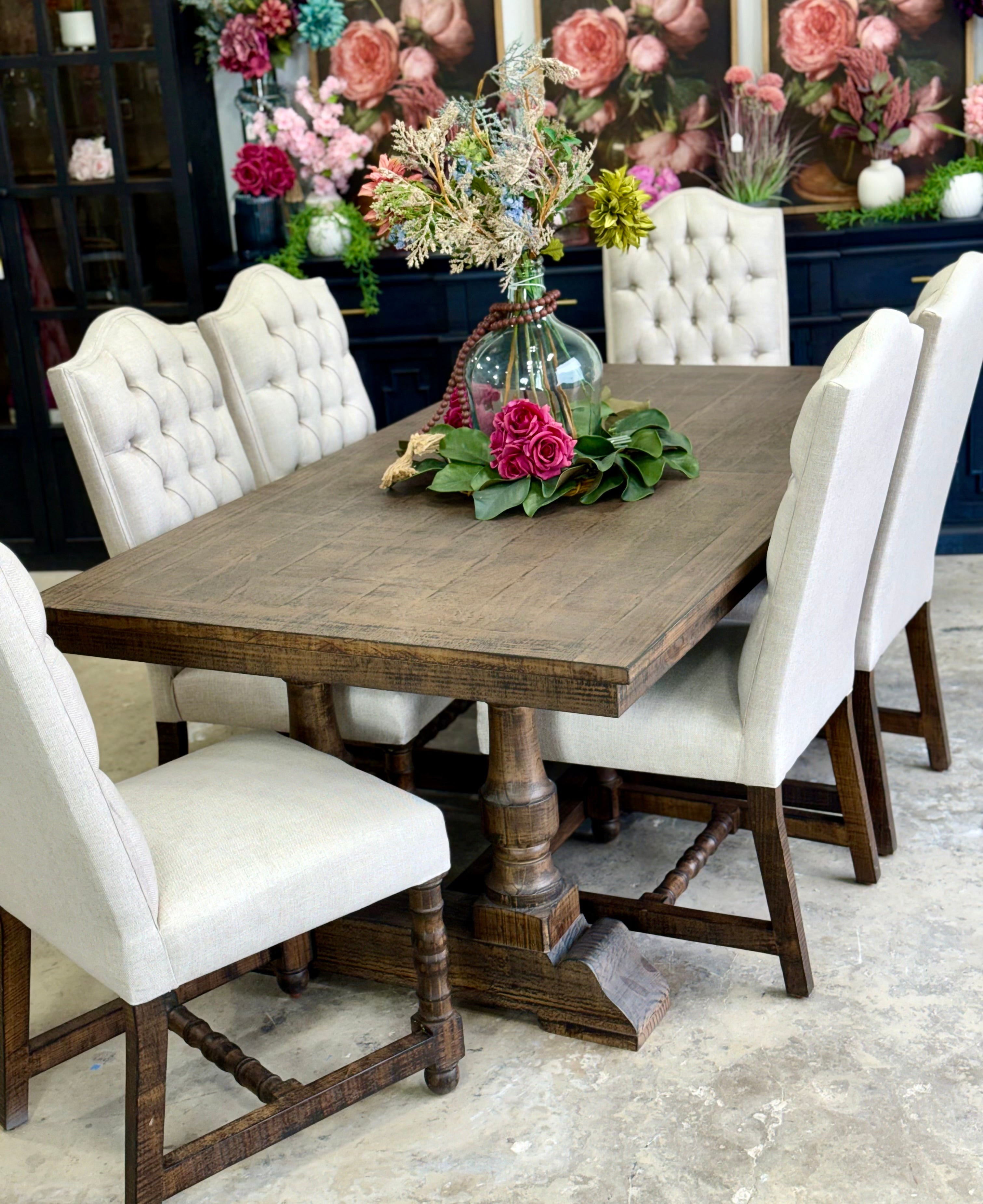 Ella 76" Dining Table With 6 Chairs-Honeywood™