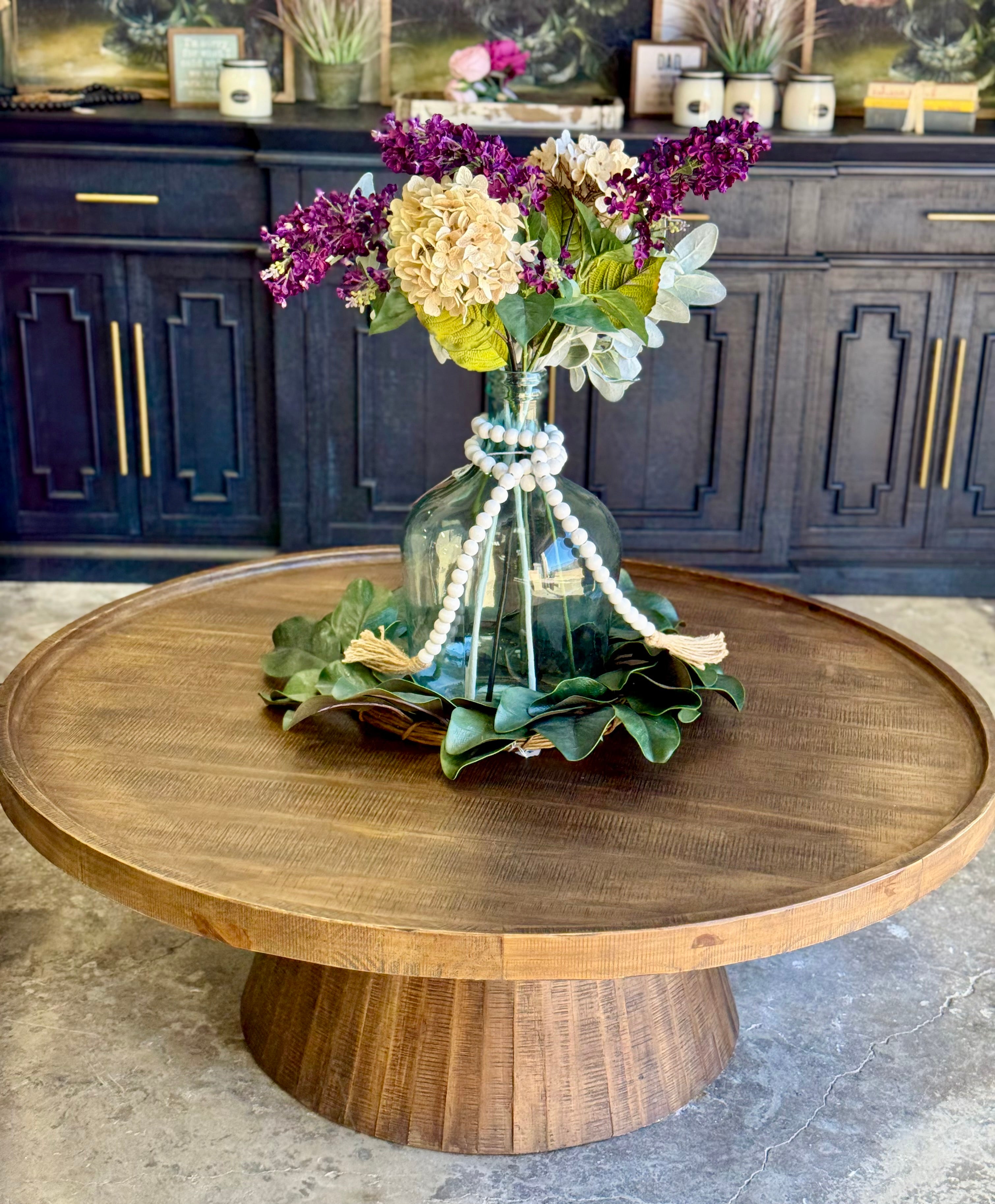 Kennedy 48" Round Coffee Table-Timber