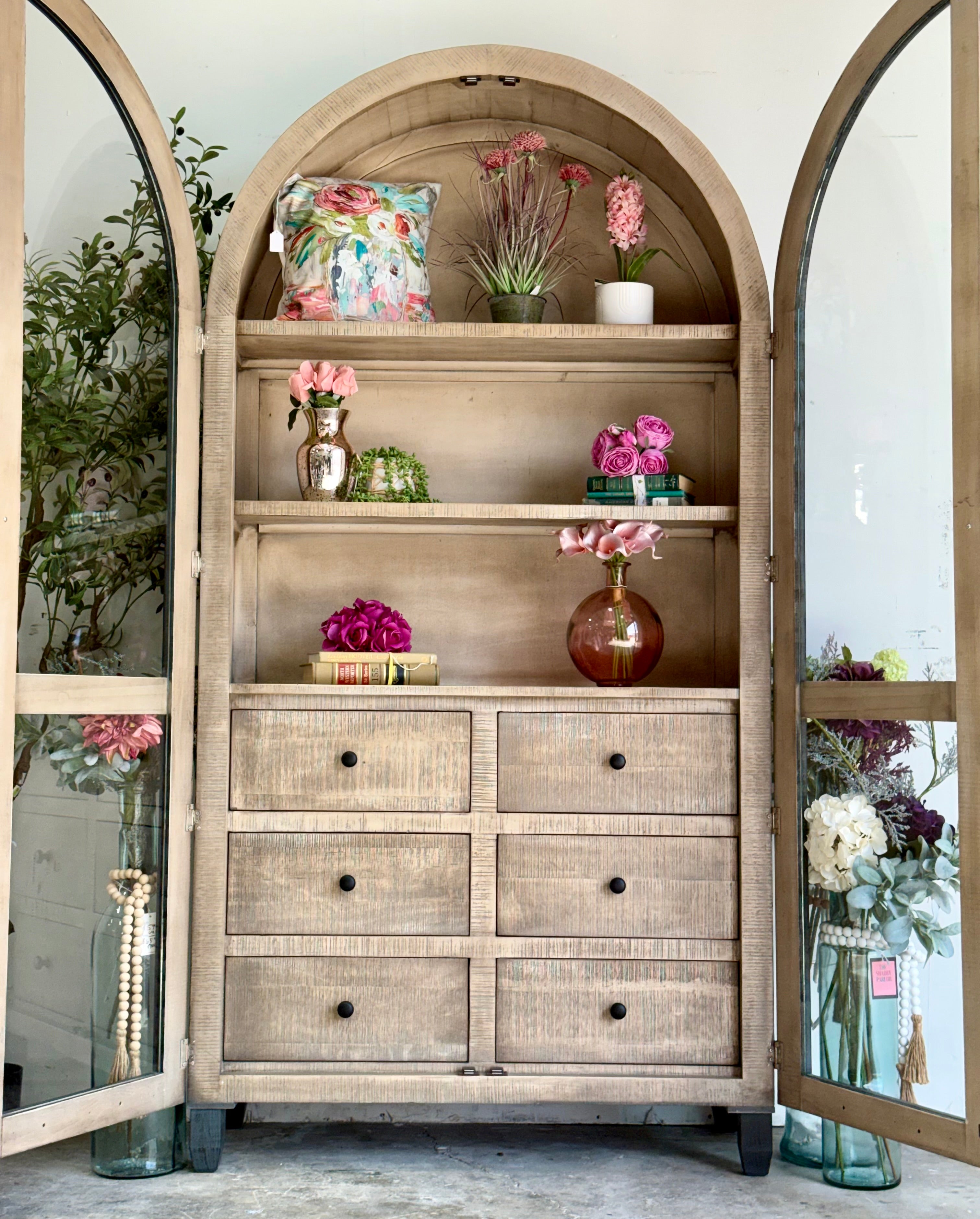 Melody Domed Vitrine- Blue Dusk/Cappuccino