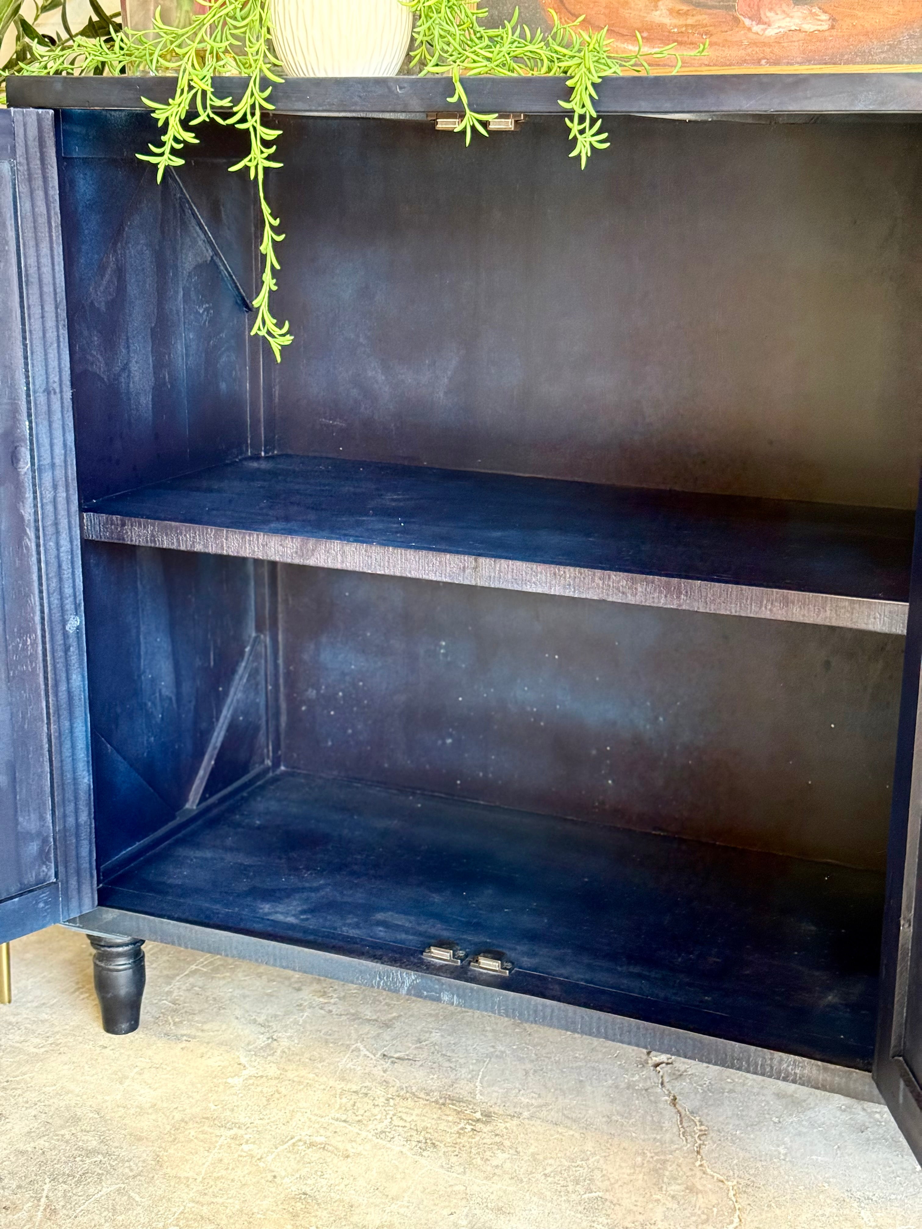 Celeste 4 Door console- Deep Blue/Gold