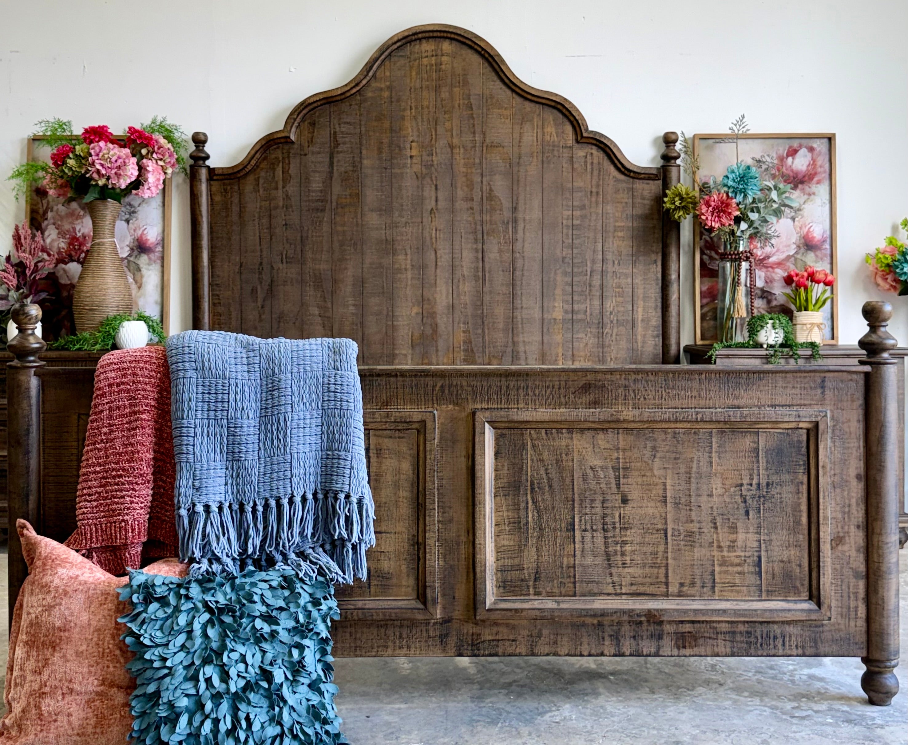 Adele King Bed- Honeywood