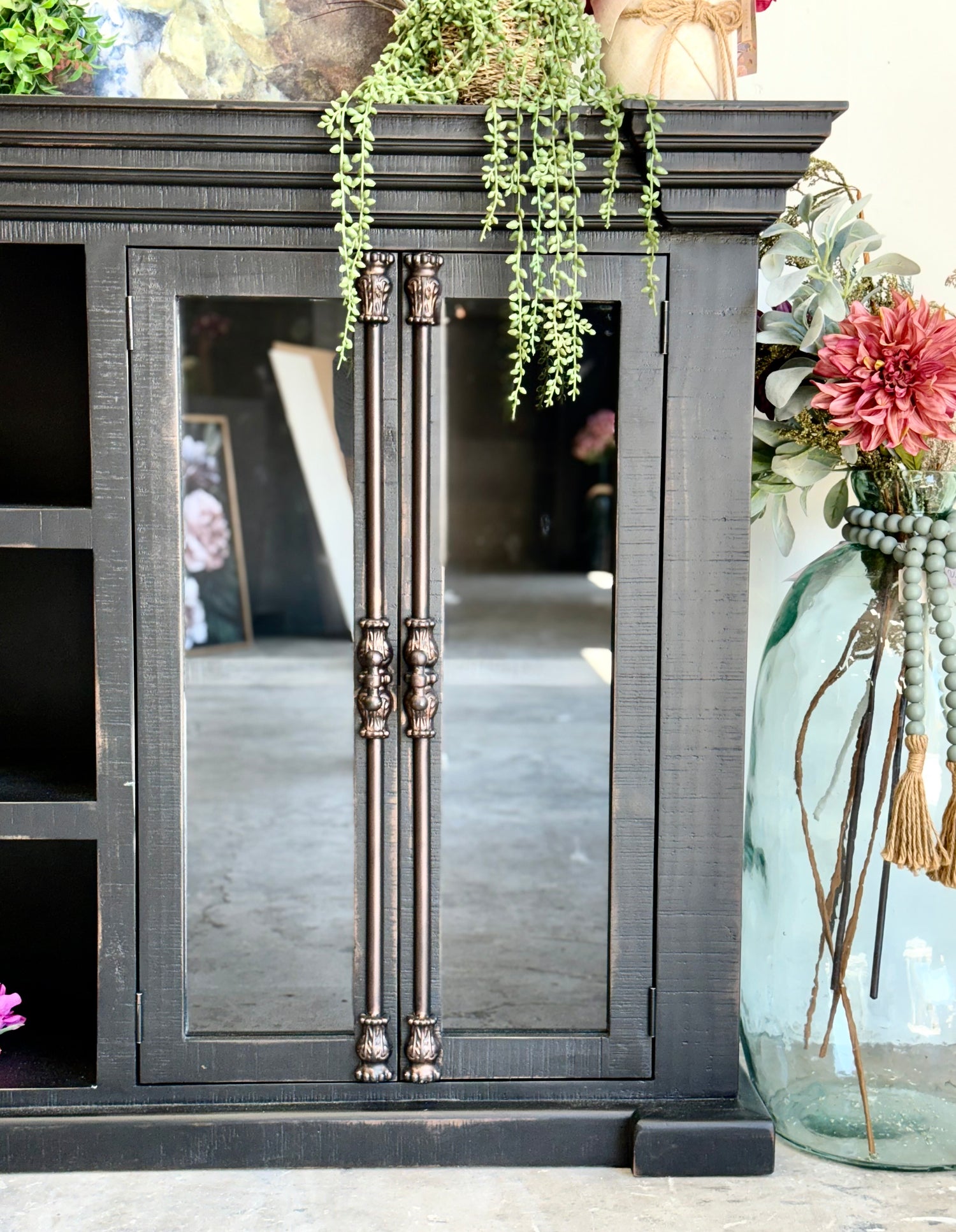 BLAKELY 4 Door Console-Handrubbed Black