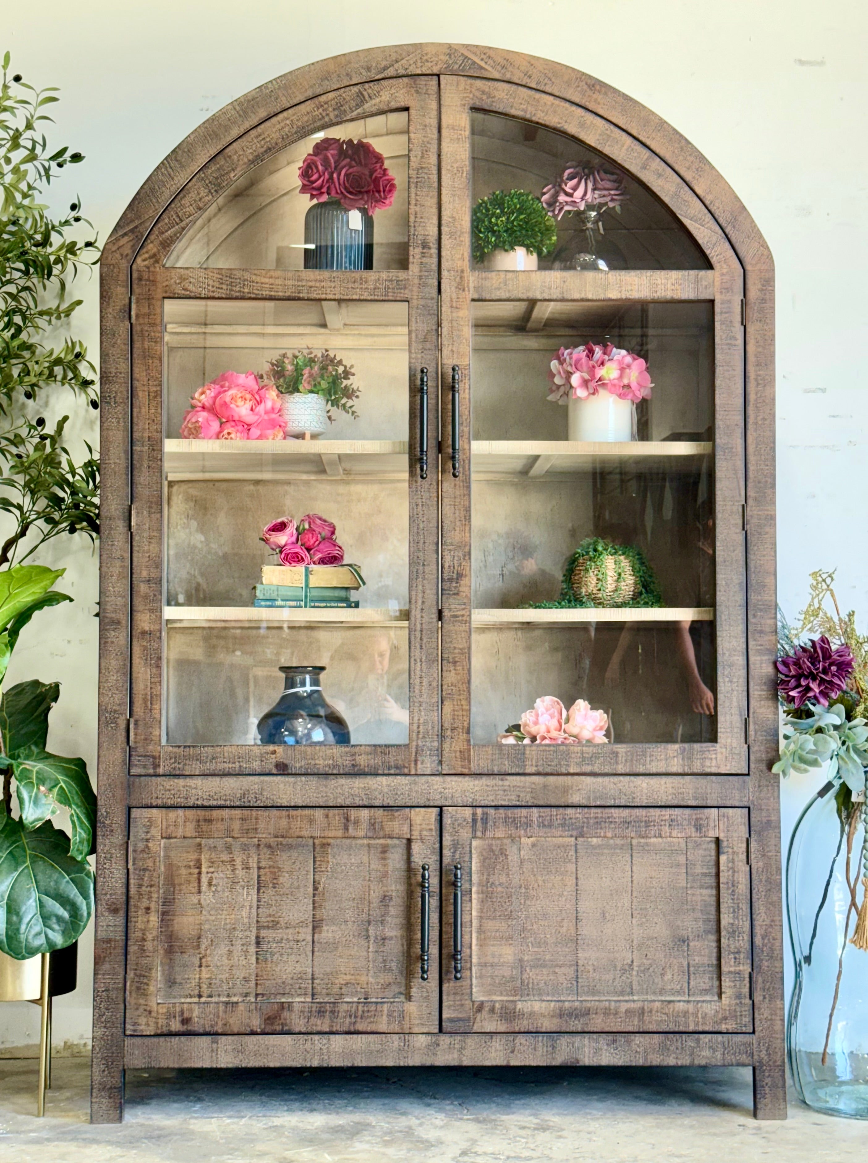Rose Domed Vitrine-Honeywood™/Dove