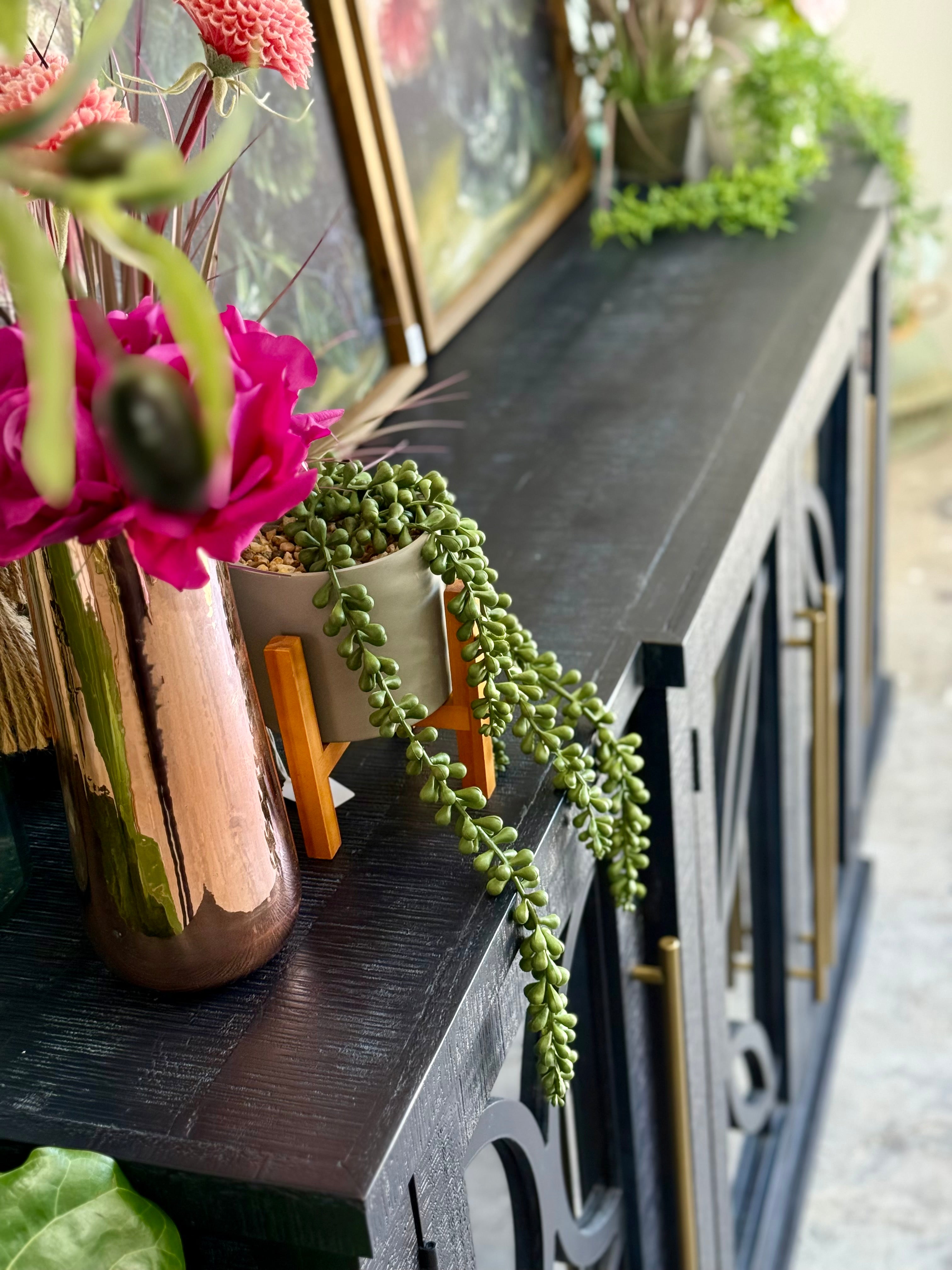 Circle Door Console-Deep Blue/Gold