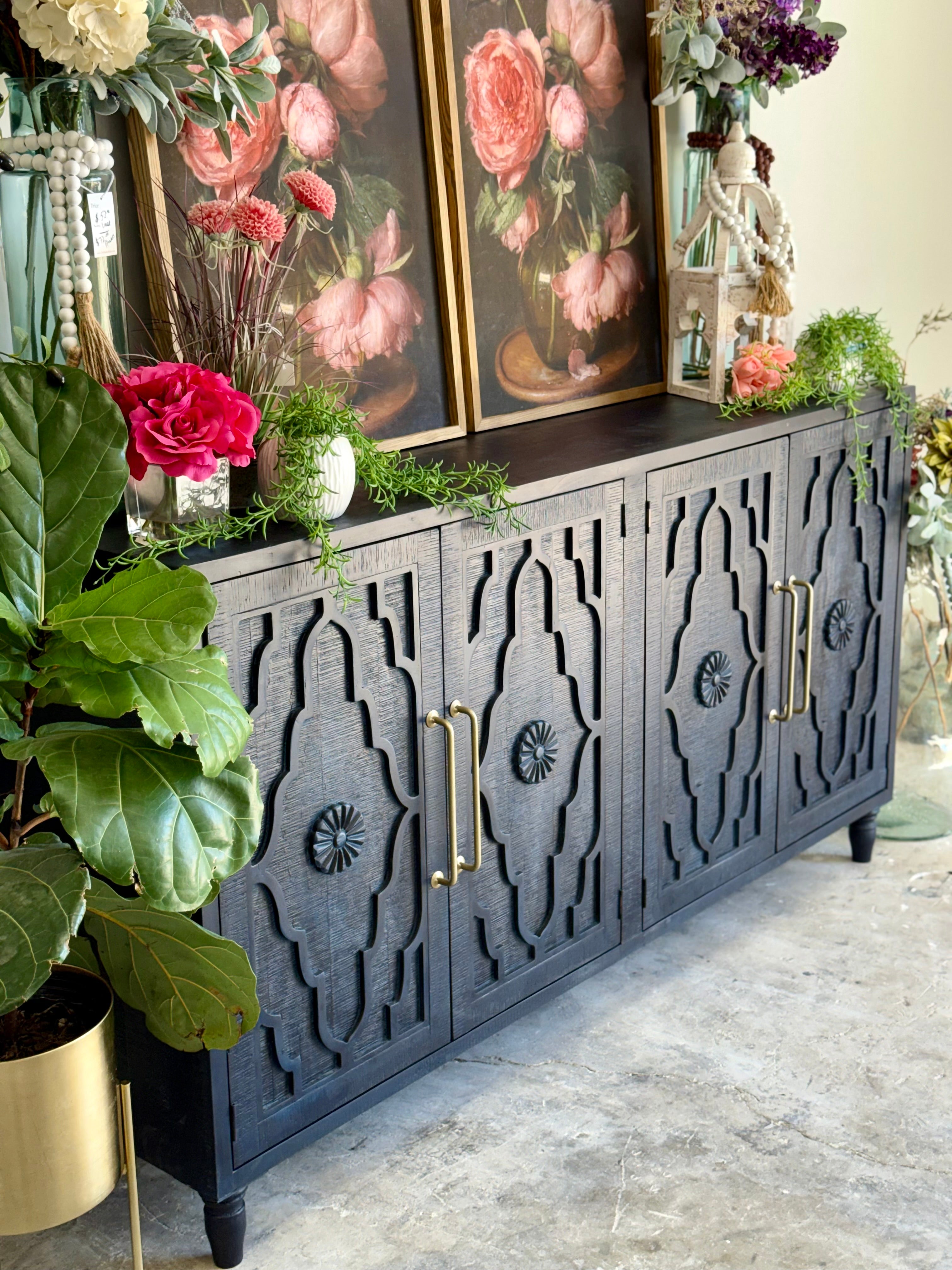 Celeste 4 Door console- Deep Blue/Gold