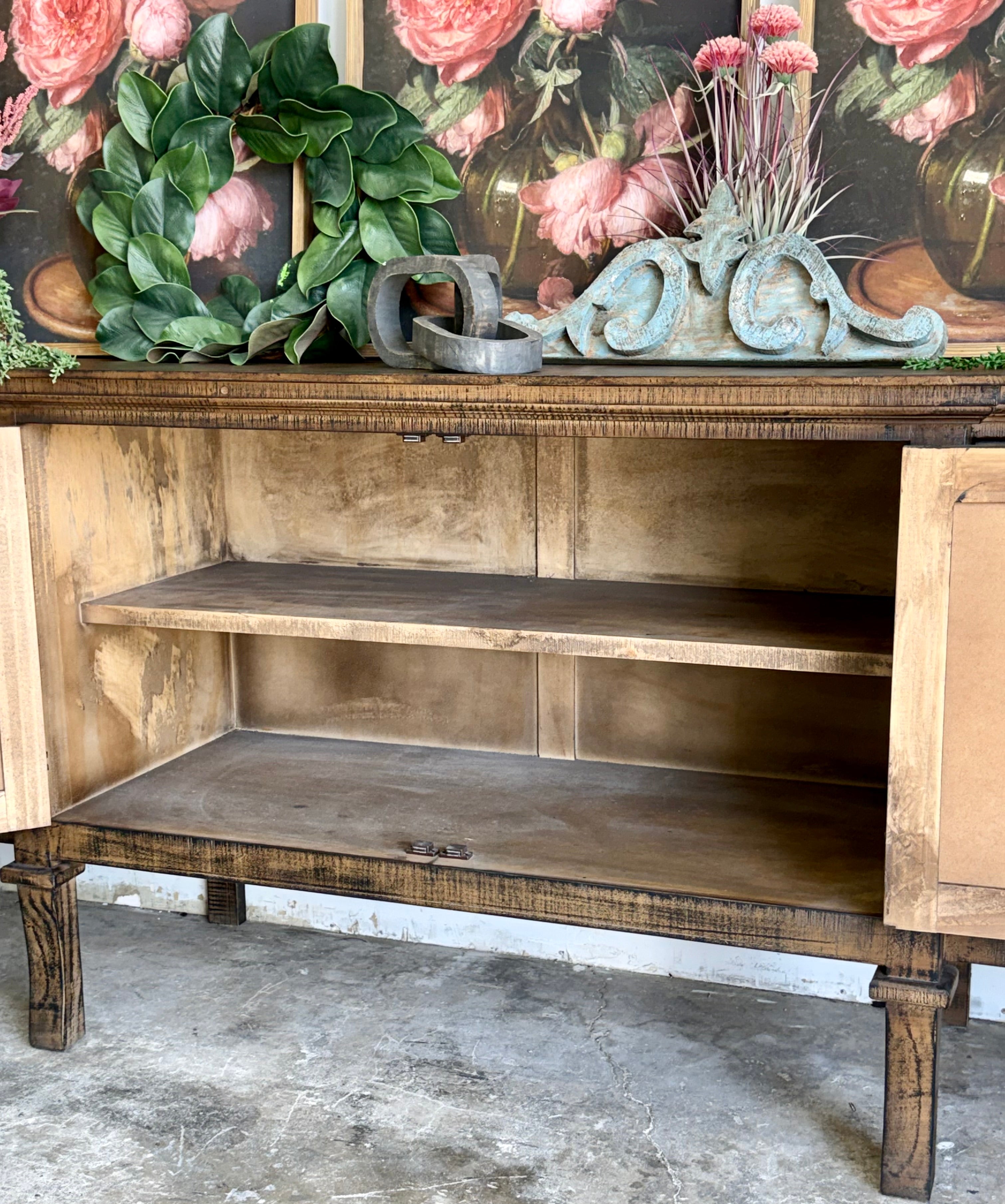 Harper 108" Mirrored Console-Honeywood