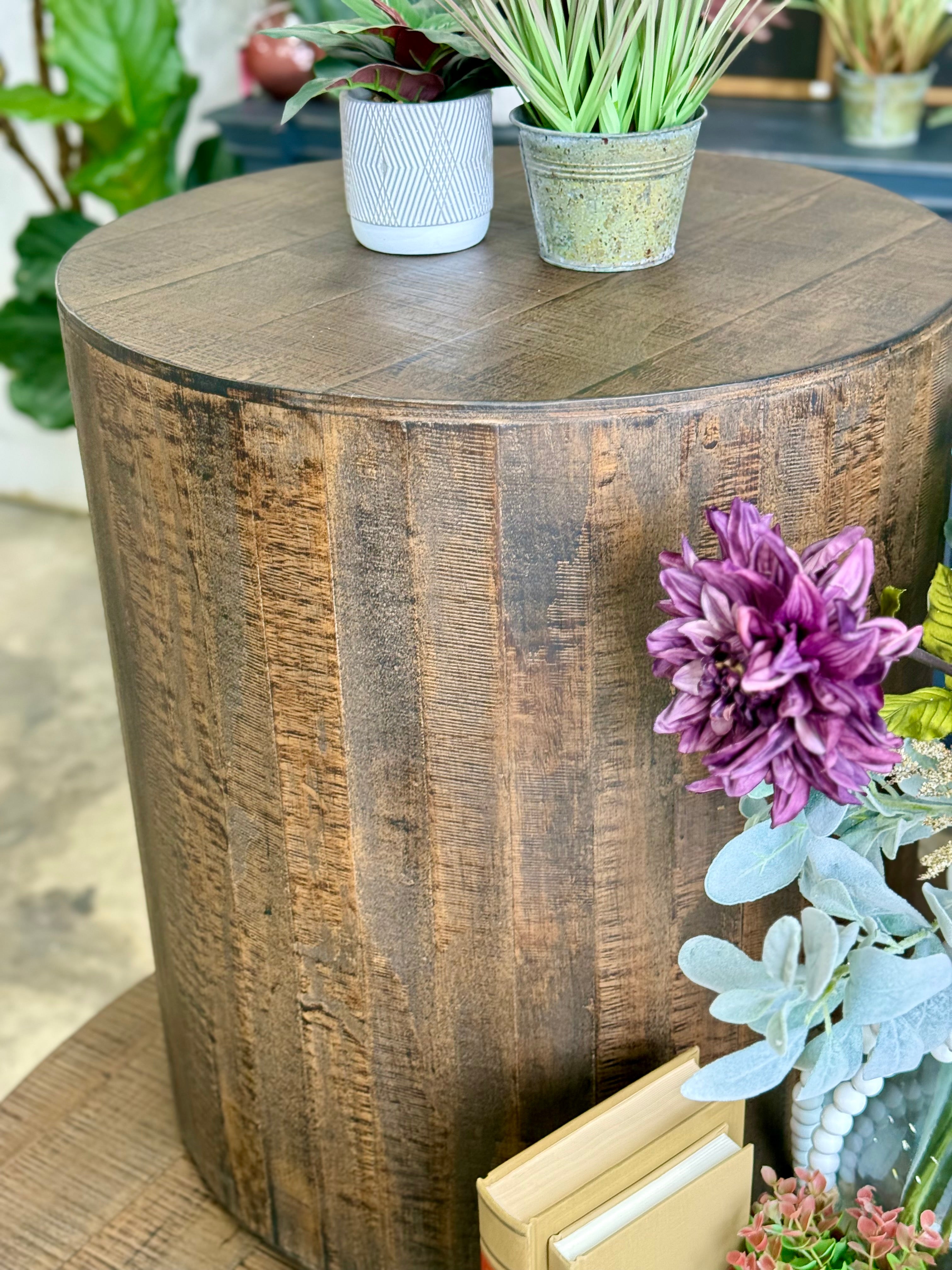 Round Drum Side Table-Honeywood™