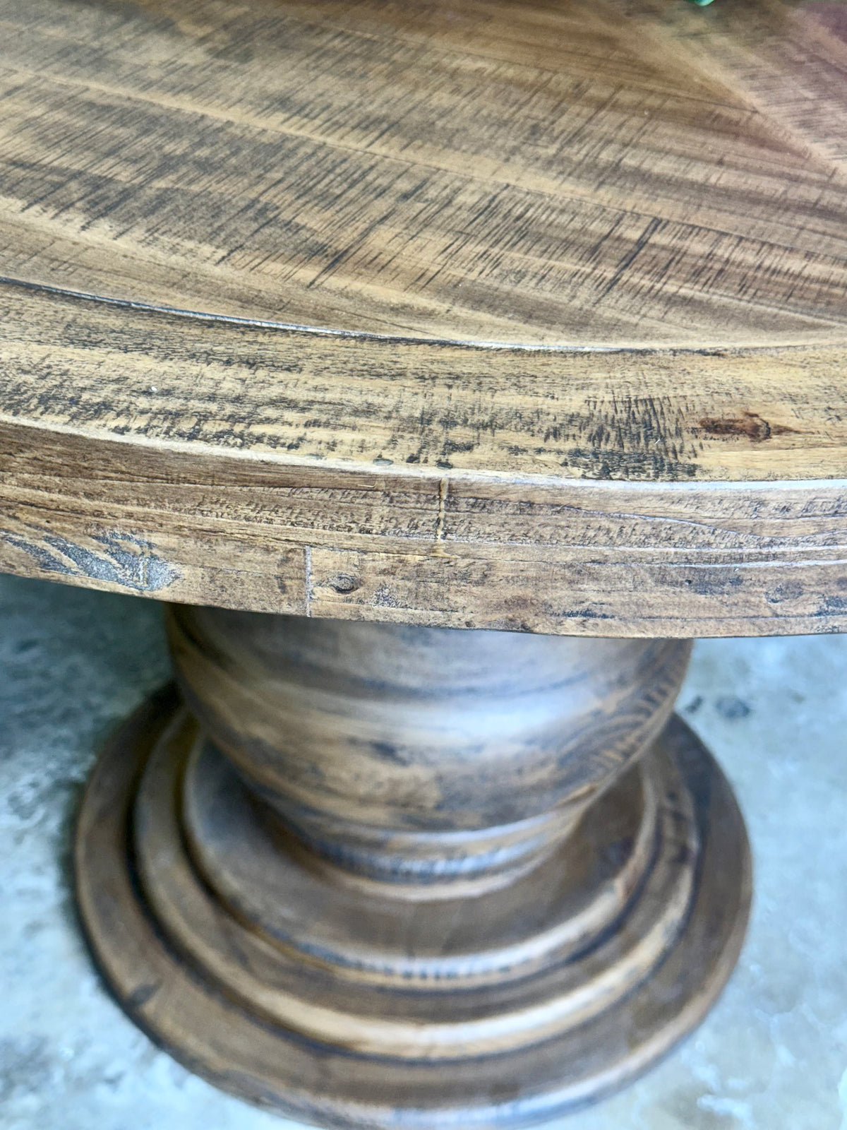 Clara 47" Round Dining Table-Timber