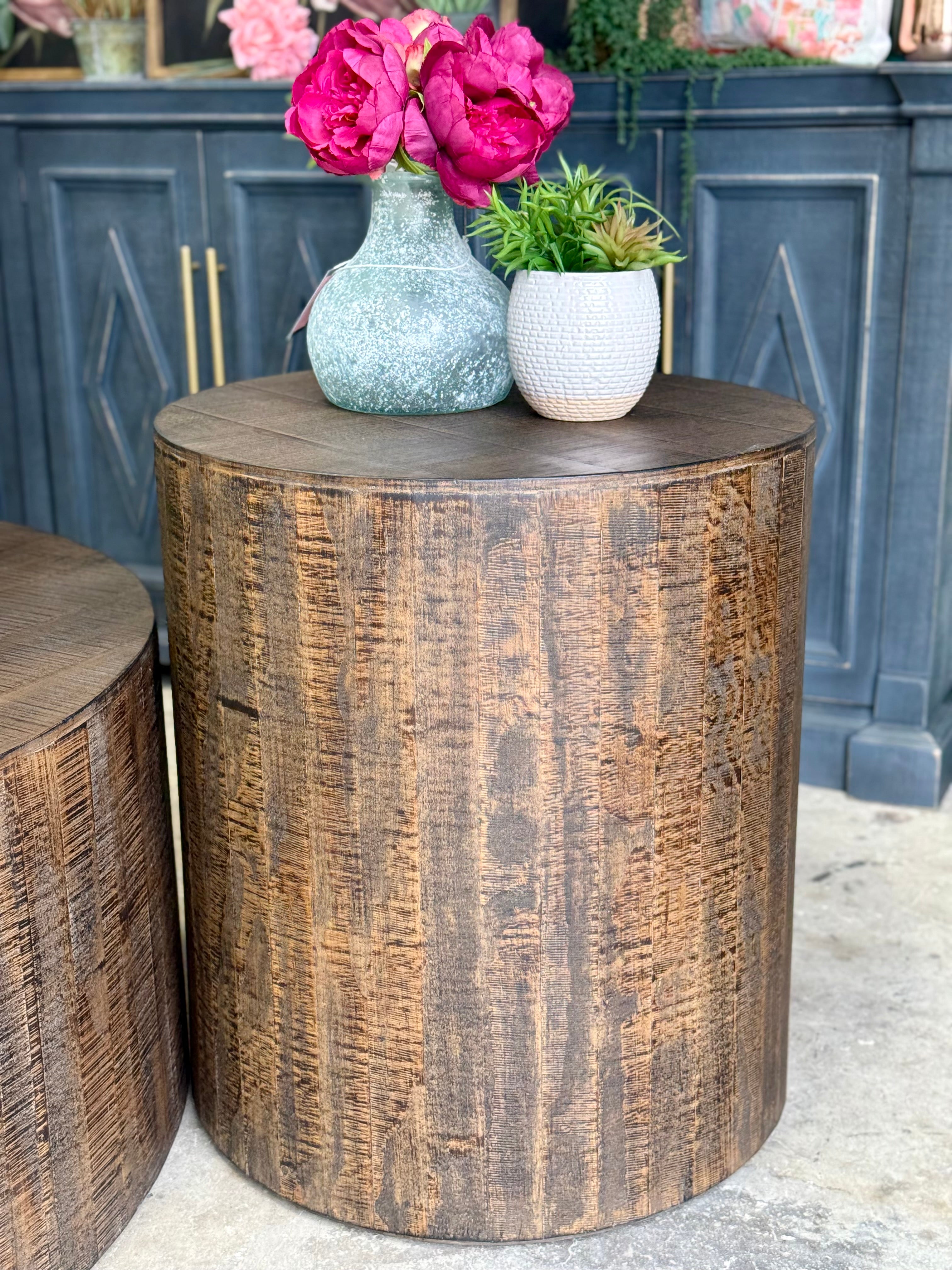 Round Drum Side Table-Honeywood™
