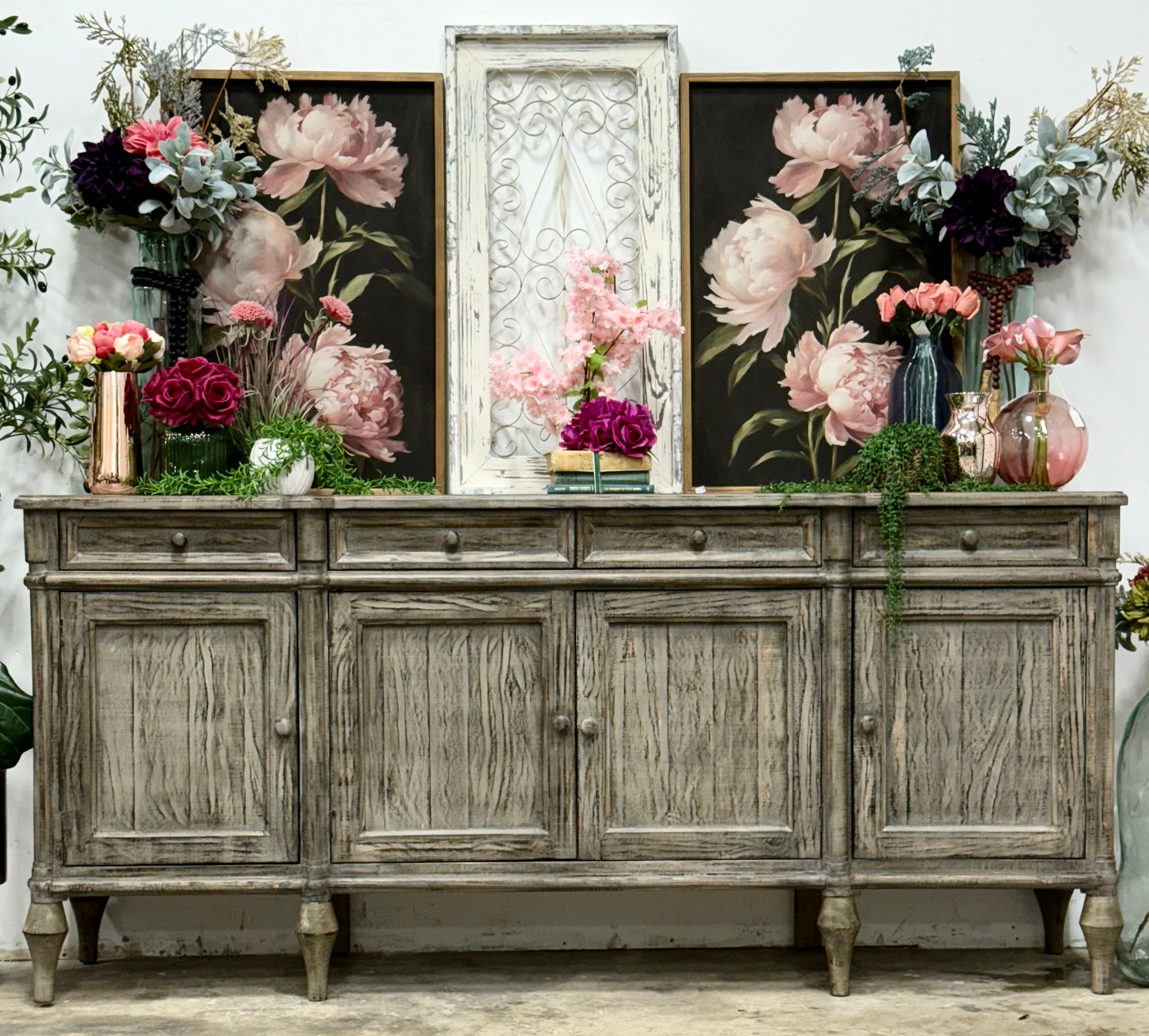 Celine 4 Door Console-Inkstone