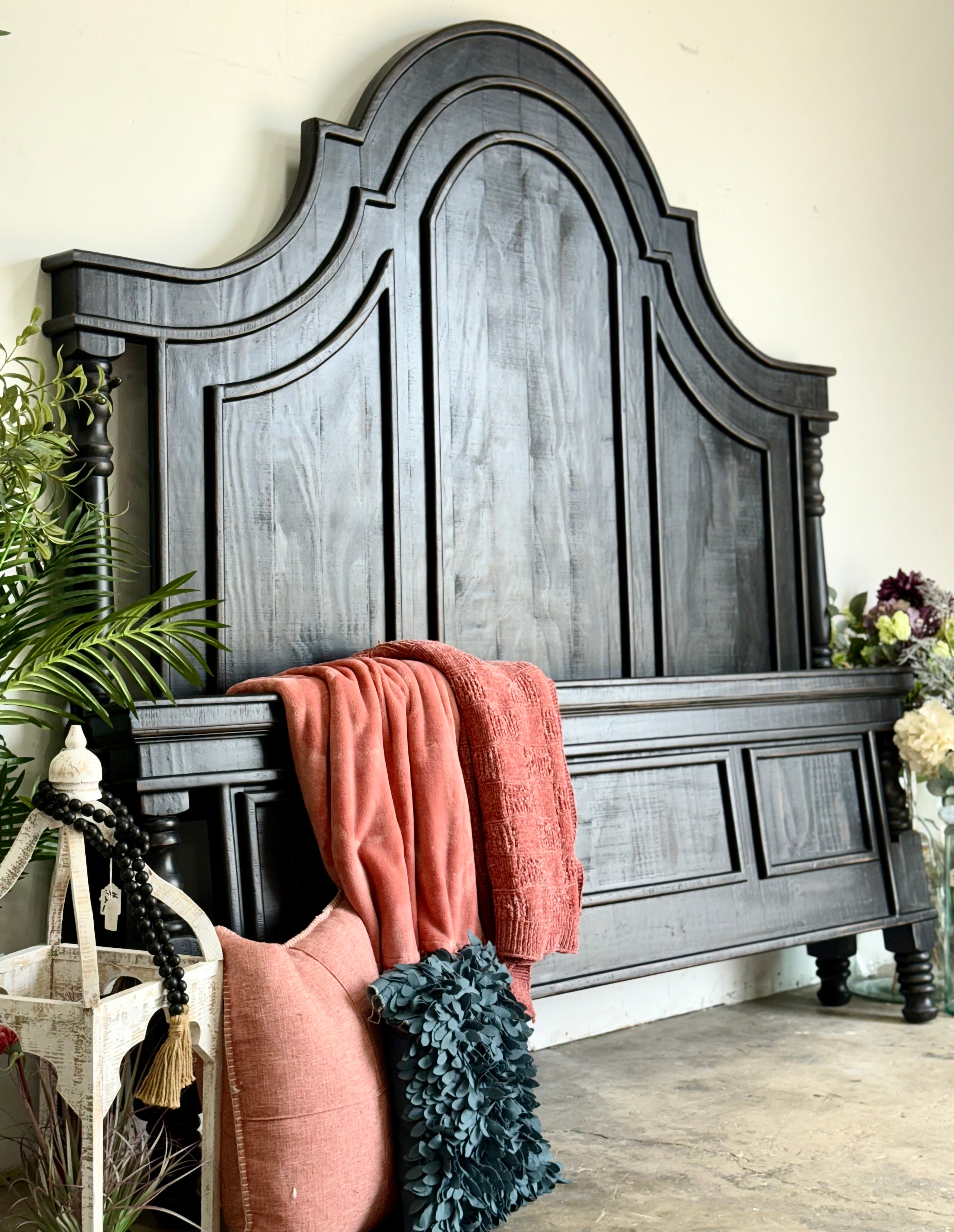 Madison King Bed-Handrubbed Black
