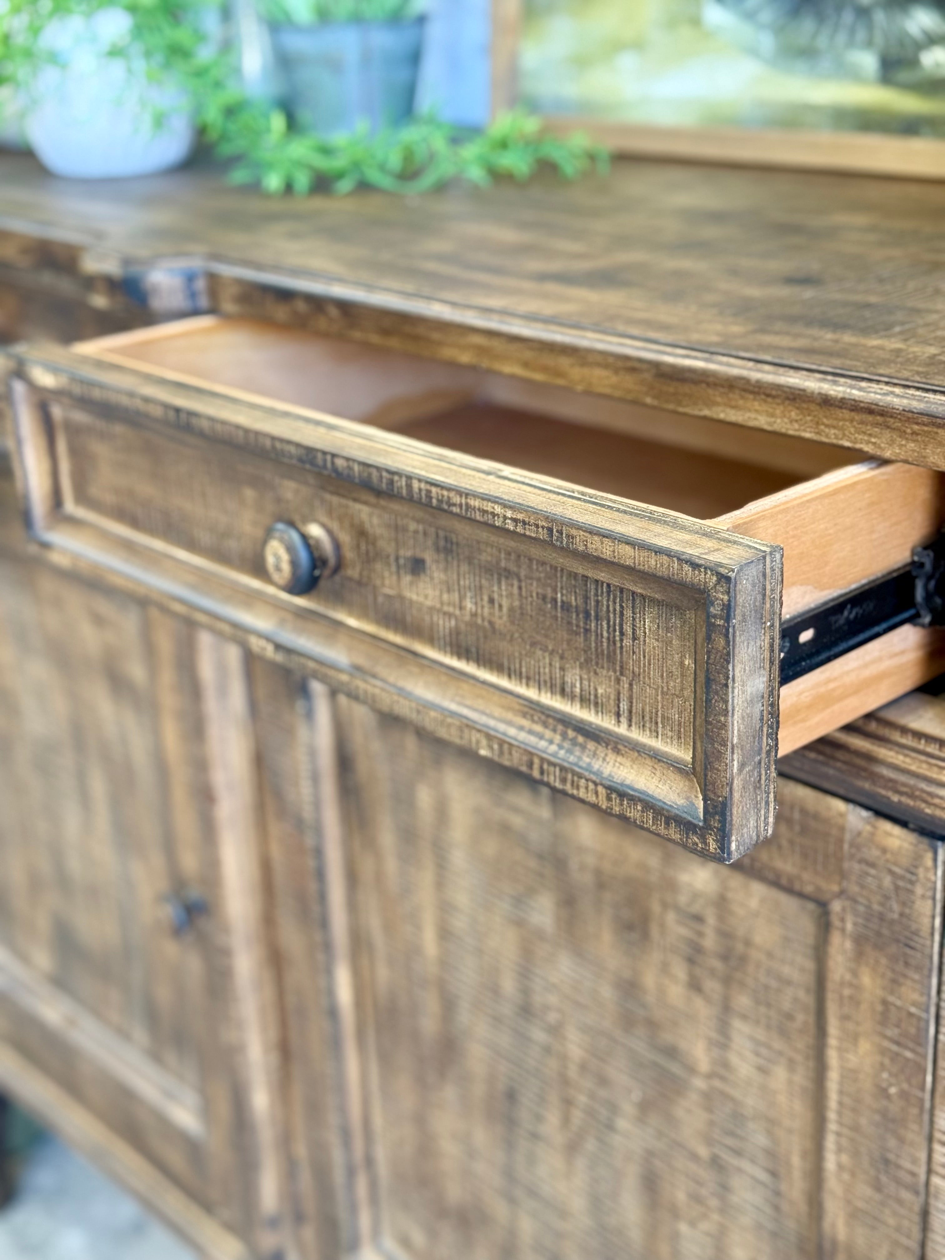Celine 4 Door Console-Pecan