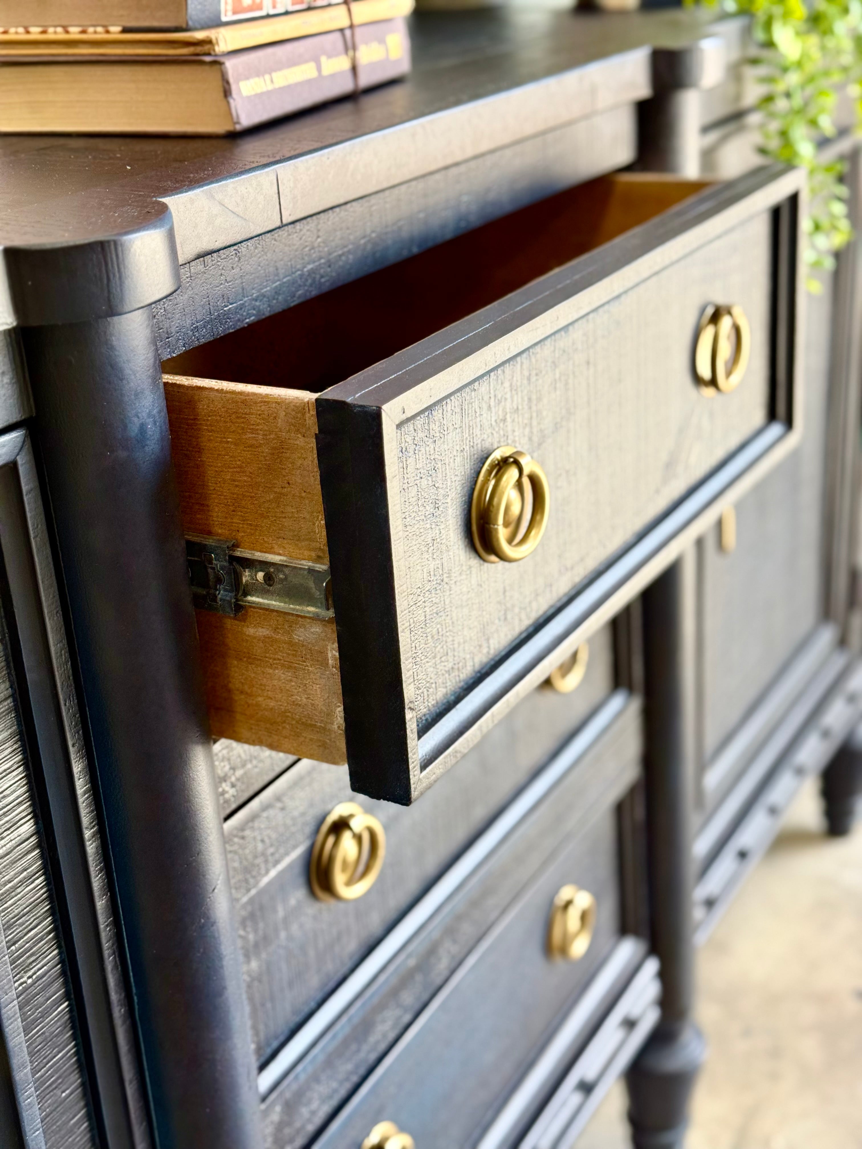 Juliette Console-Deep Blue/Gold