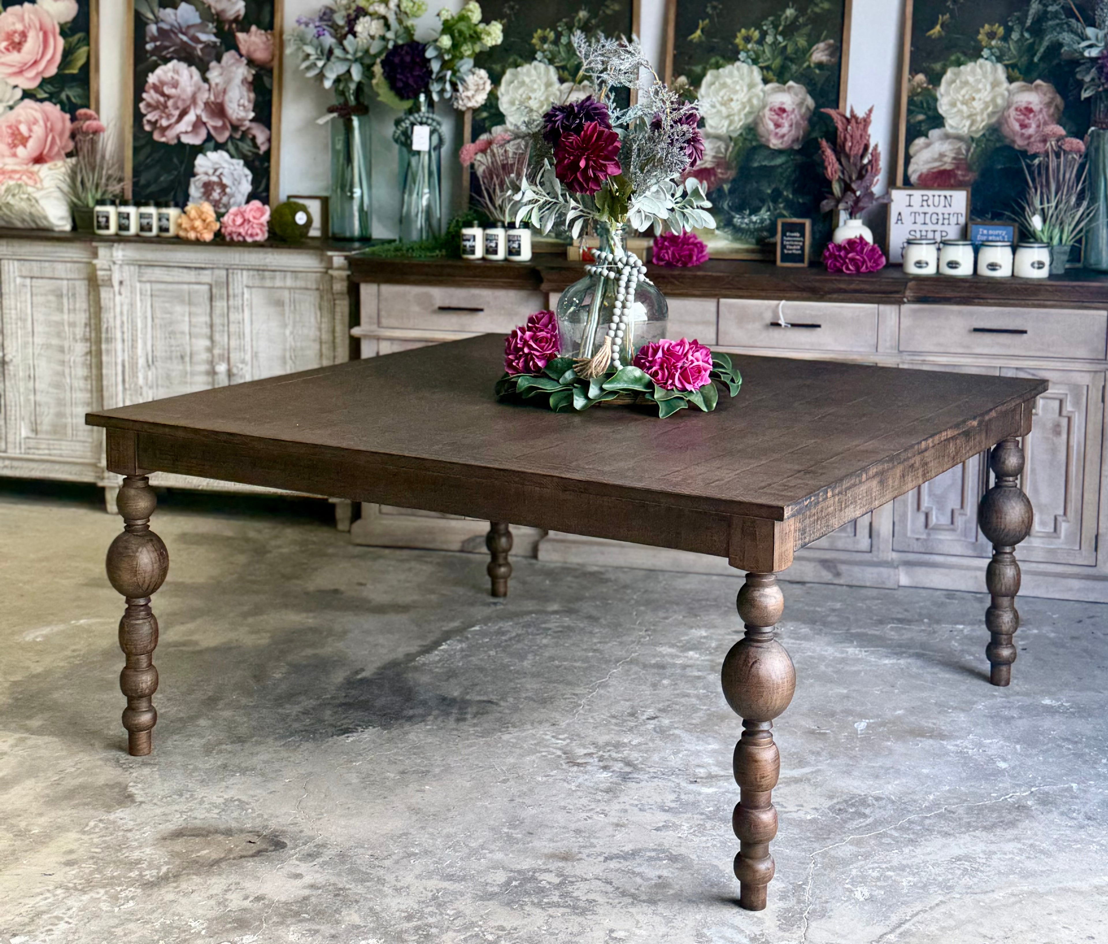 Sophie 66" Squared Dining Table Set With 8 Chairs-Honeywood™