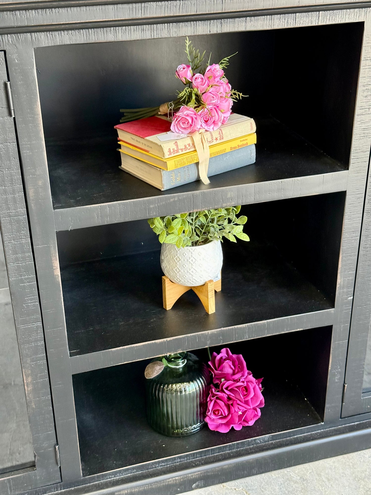 BLAKELY 4 Door Console-Handrubbed Black